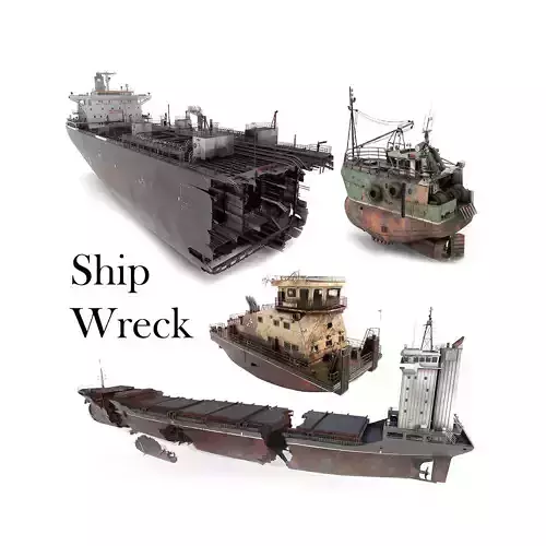 Collection of wrecked ships 02 