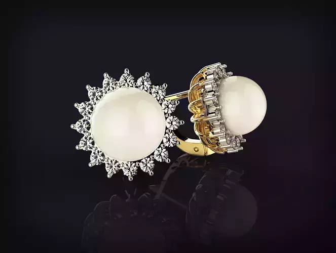 earrings with pearls and stones 37
