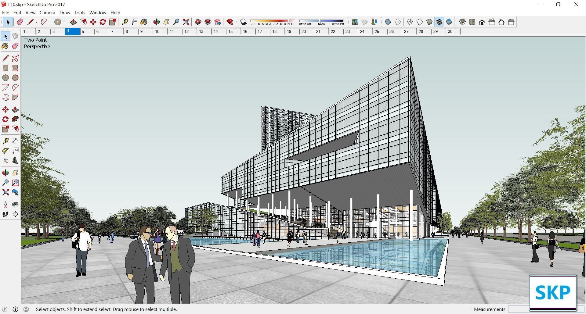 Sketchup Commercial Complex L10 3D model_3