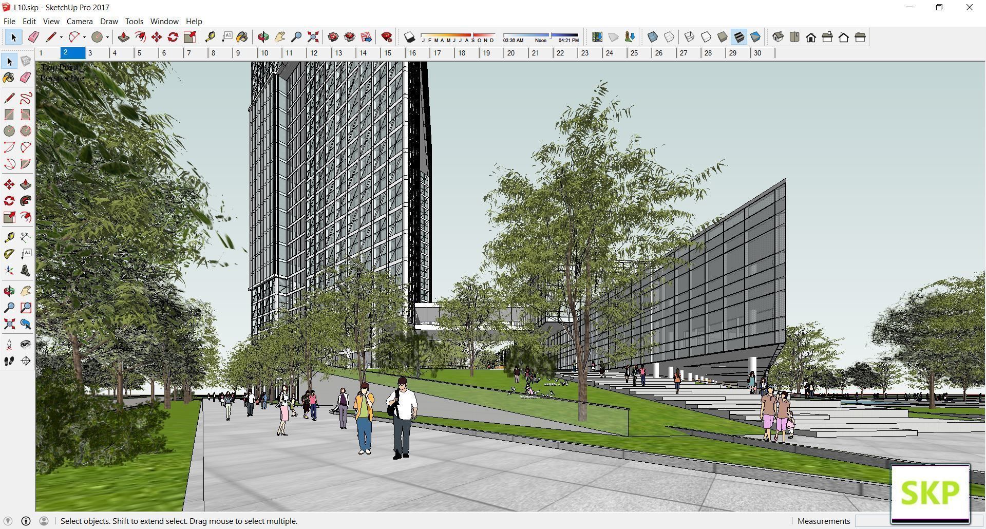 Sketchup Commercial Complex L10 3D model_4