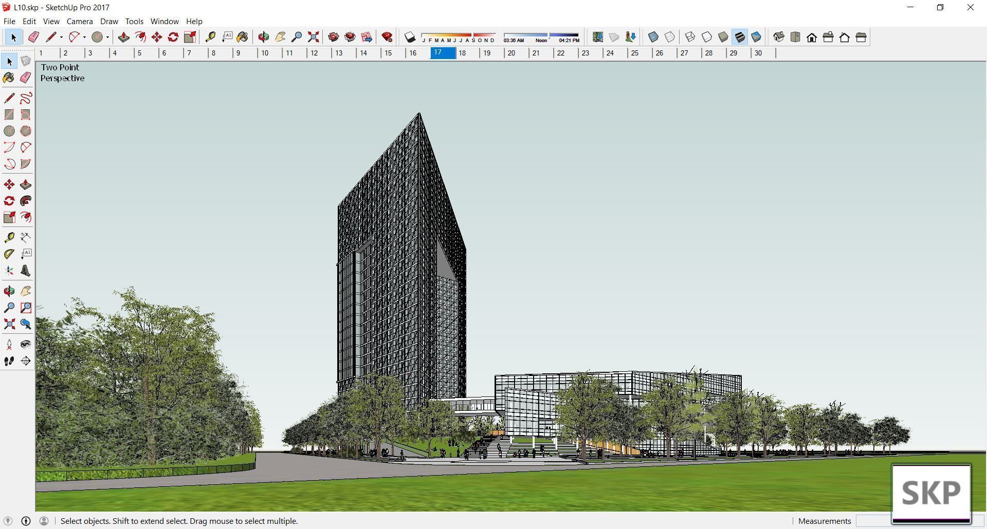 Sketchup Commercial Complex L10 3D model_2