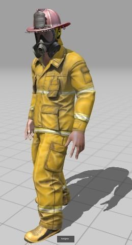 worker man in trench coat and hat 3D Model Collection_5
