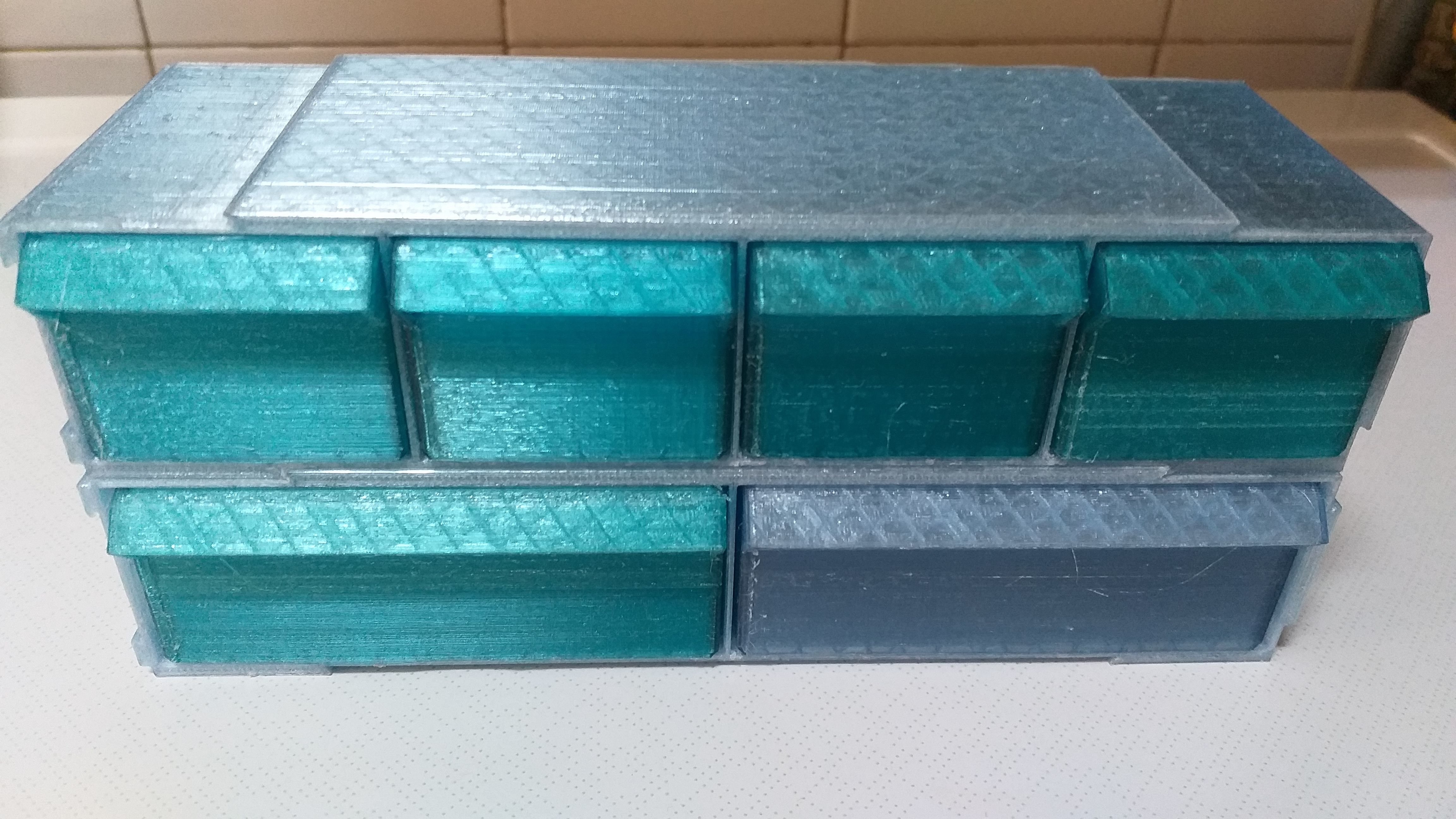 Modular screw and nuts organizer with drawers 3D print model_9