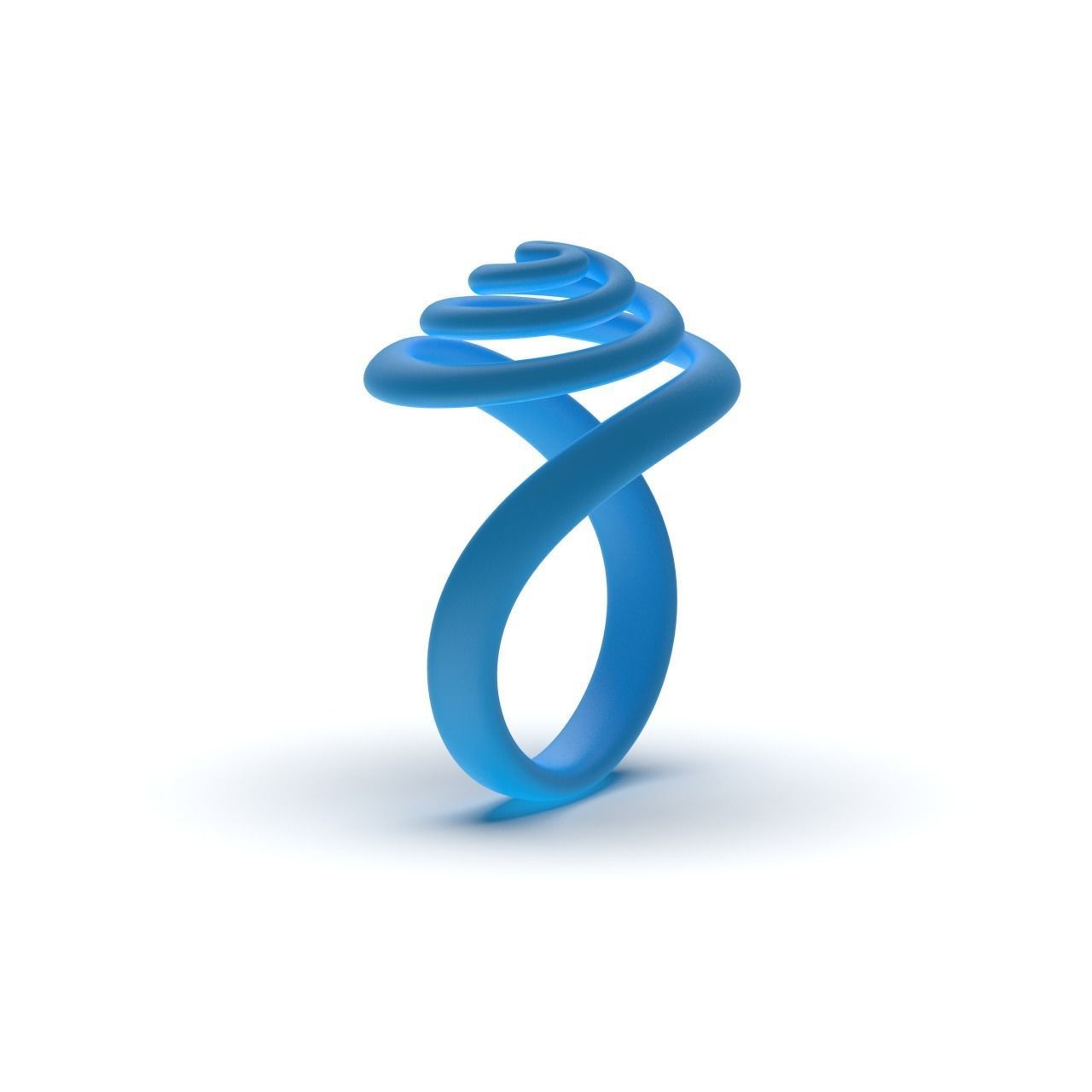Spiral Ring 1 3D print model_10