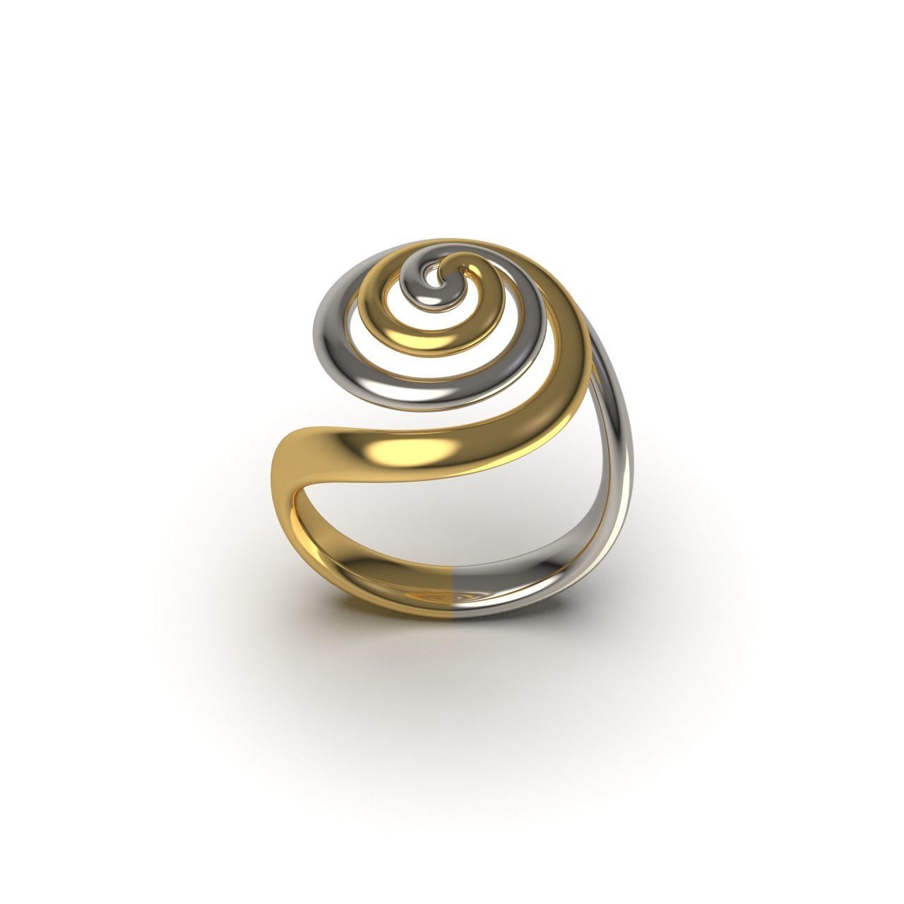 Spiral Ring 1 3D print model_1