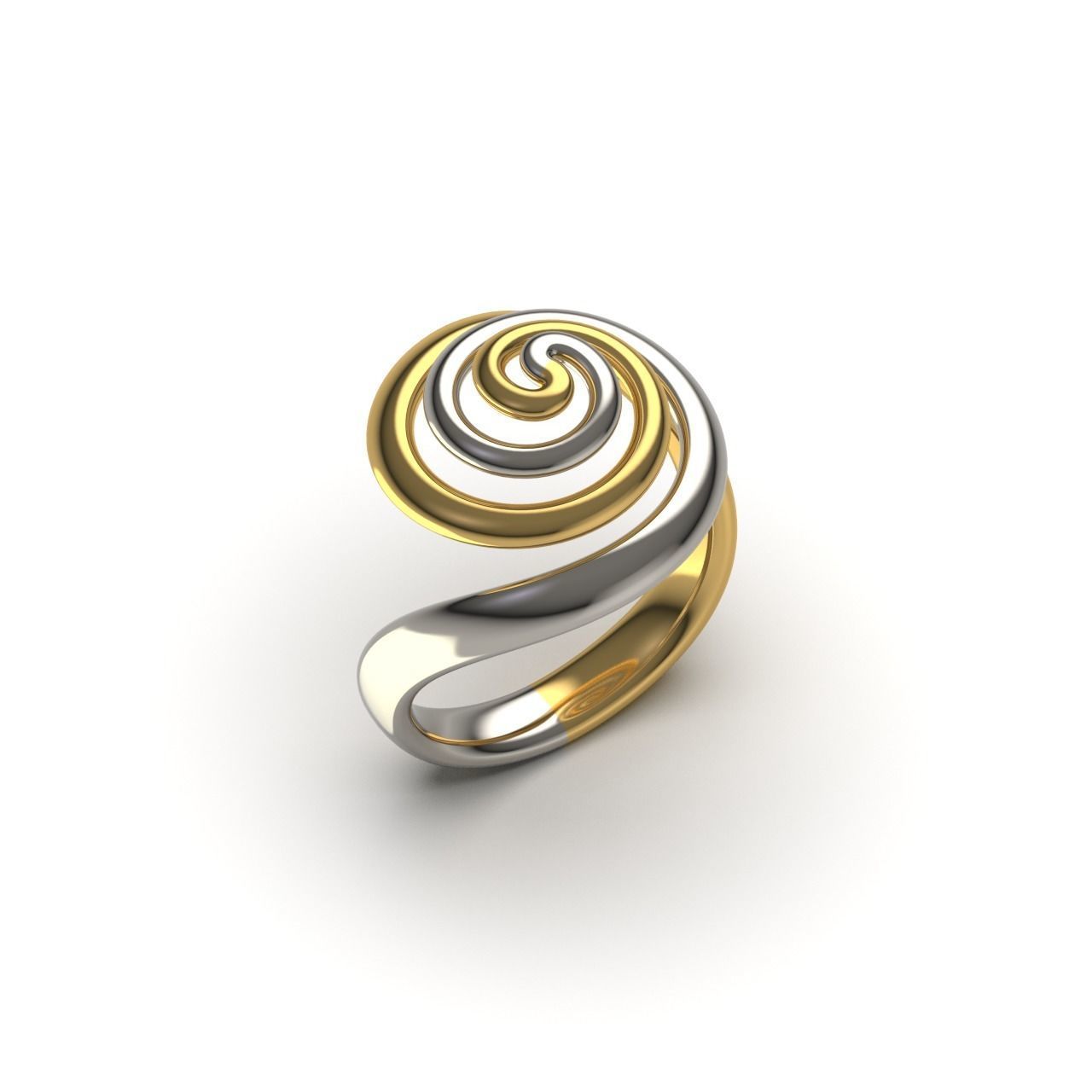 Spiral Ring 1 3D print model_5