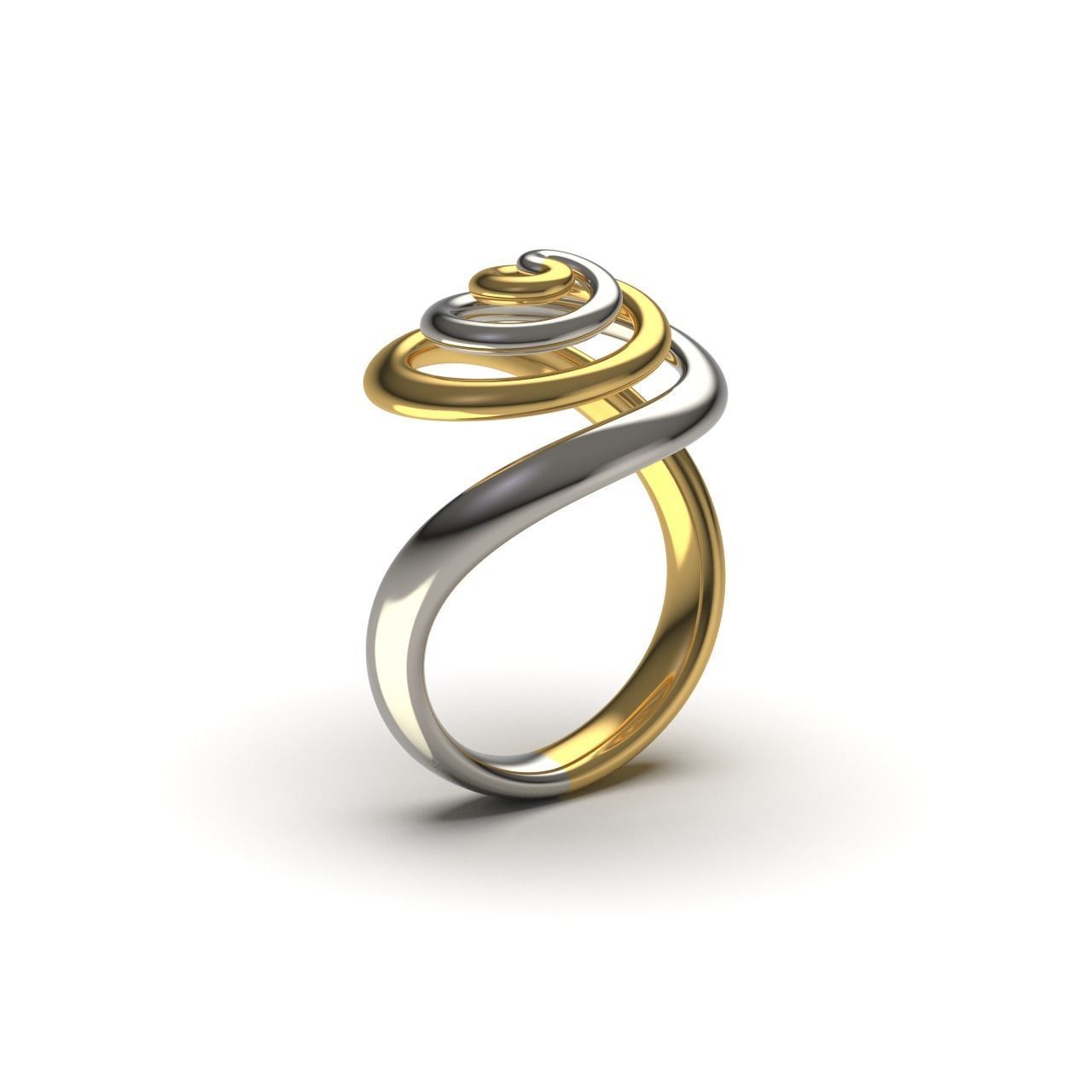Spiral Ring 1 3D print model_6