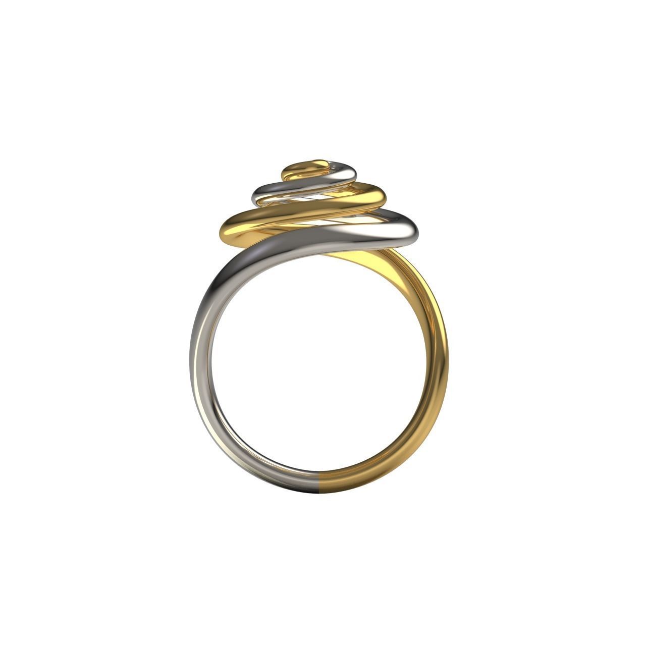 Spiral Ring 1 3D print model_2