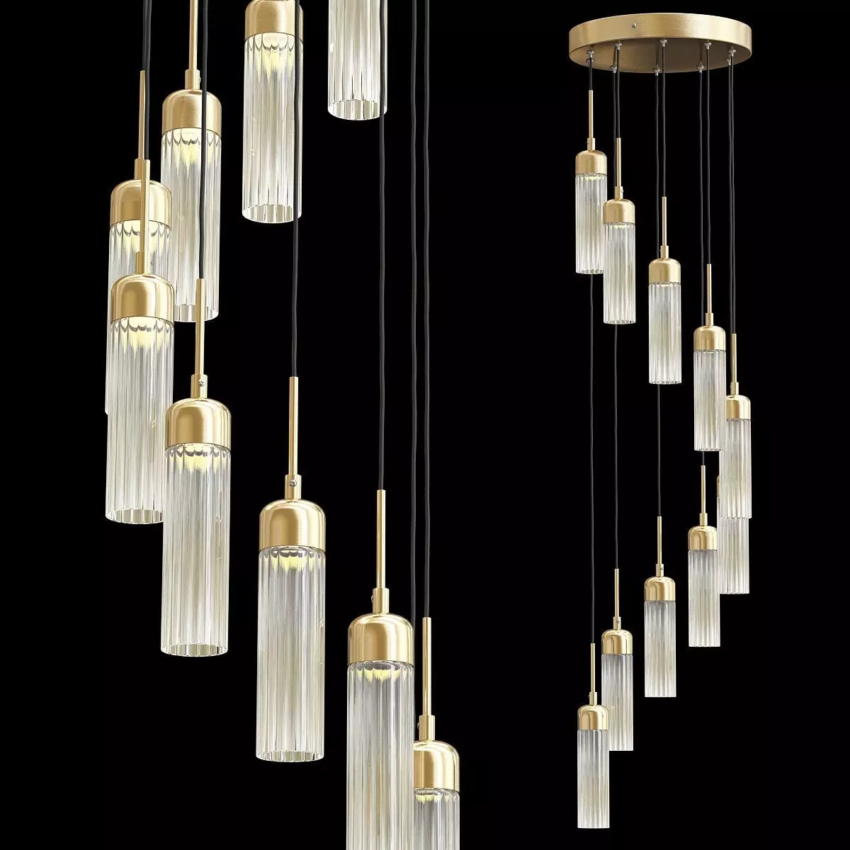 Verona LED 10 Light Chandelier Ceiling Light 3D model