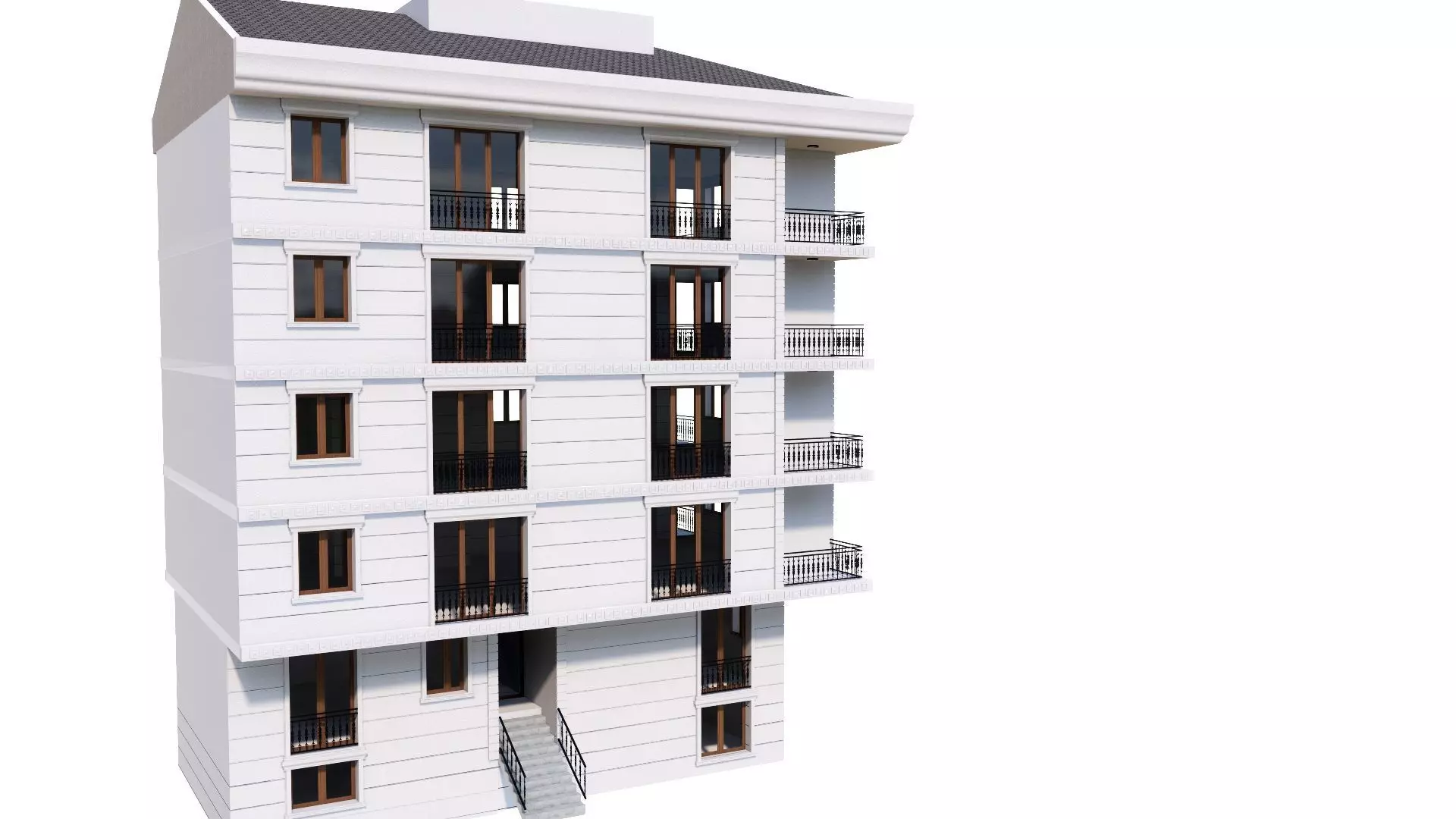 HOUSE 73 Low-poly 3D model_0