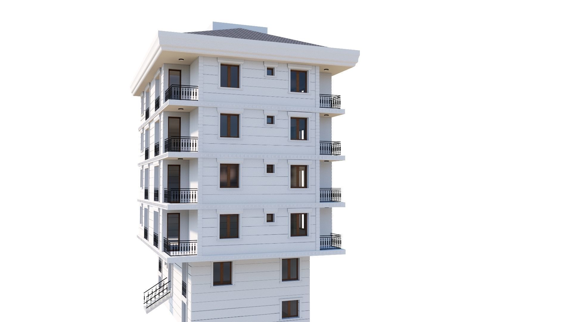 HOUSE 73 Low-poly 3D model_10