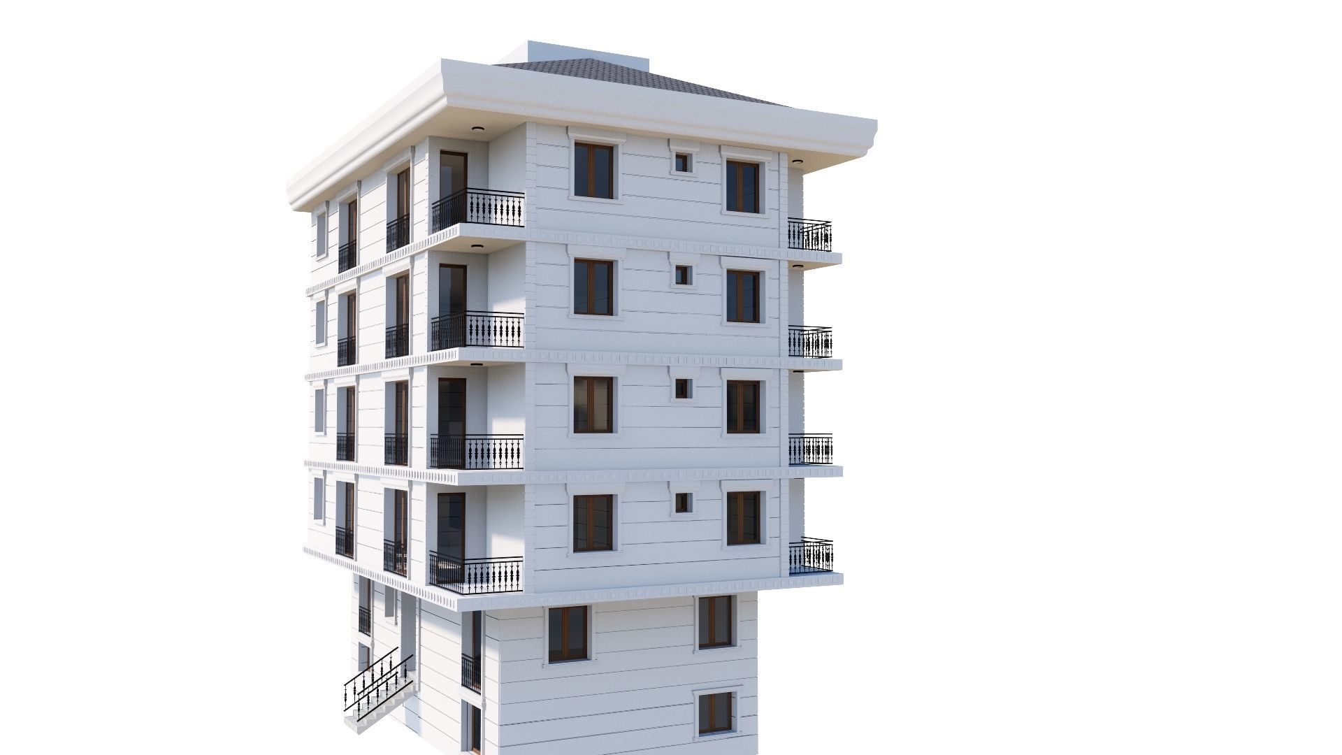 HOUSE 73 Low-poly 3D model_8