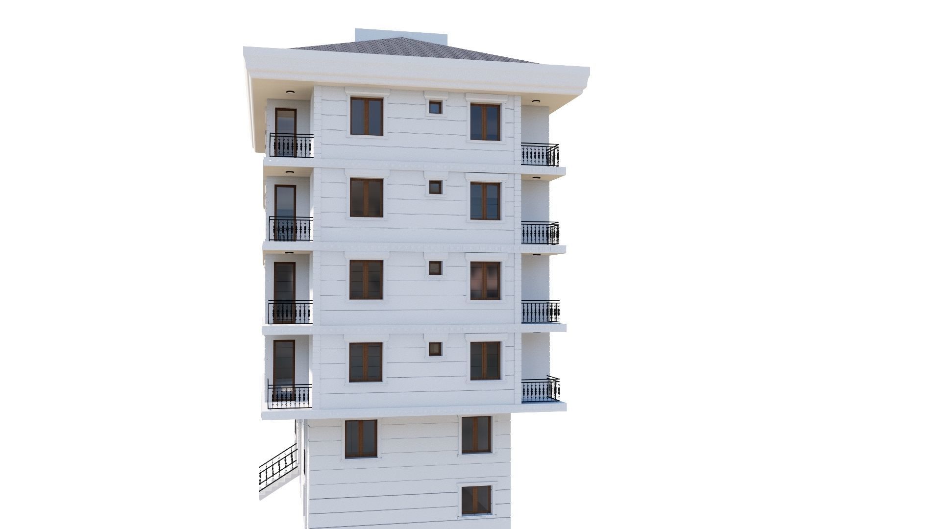 HOUSE 73 Low-poly 3D model_12