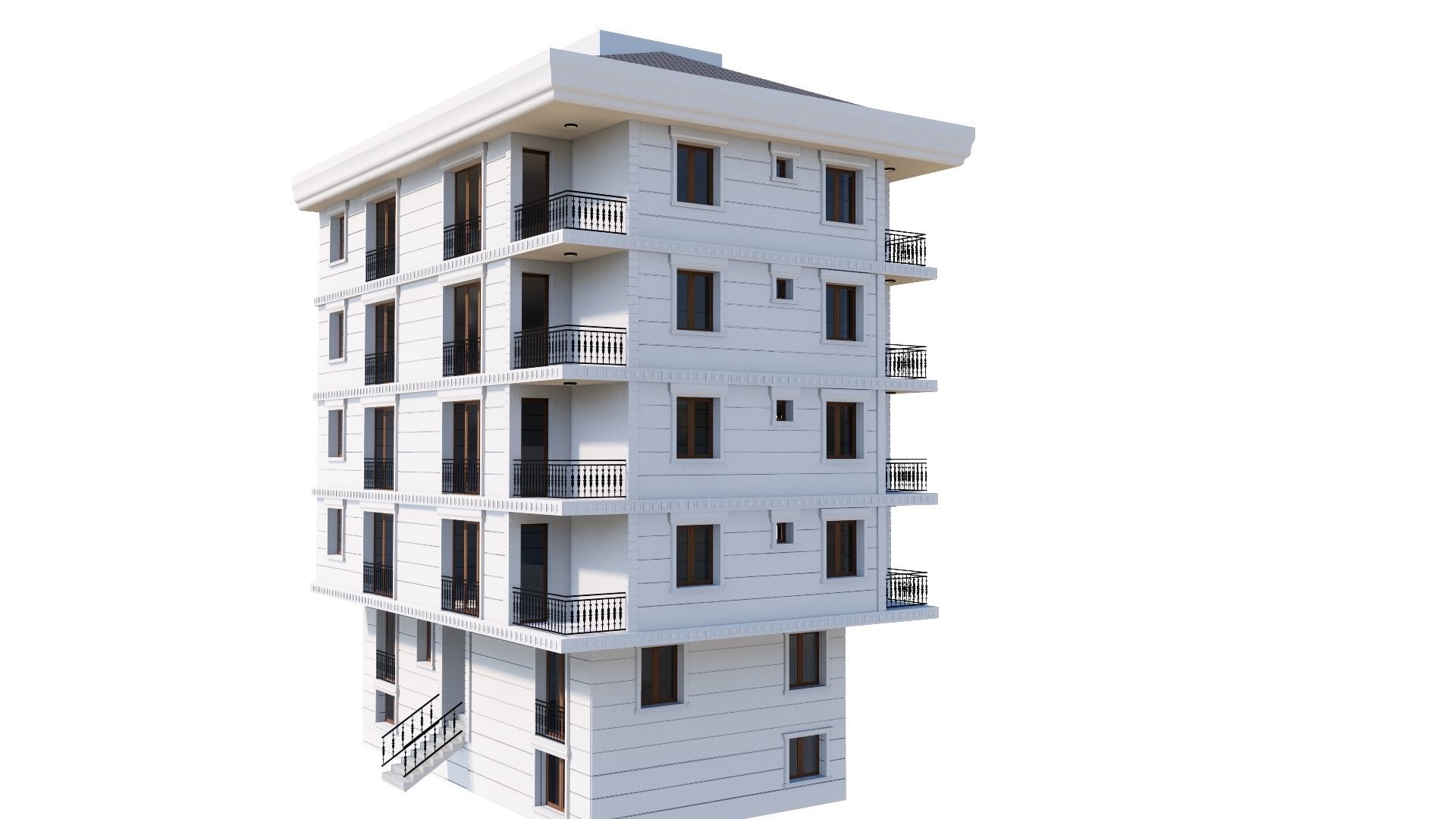 HOUSE 73 Low-poly 3D model_6