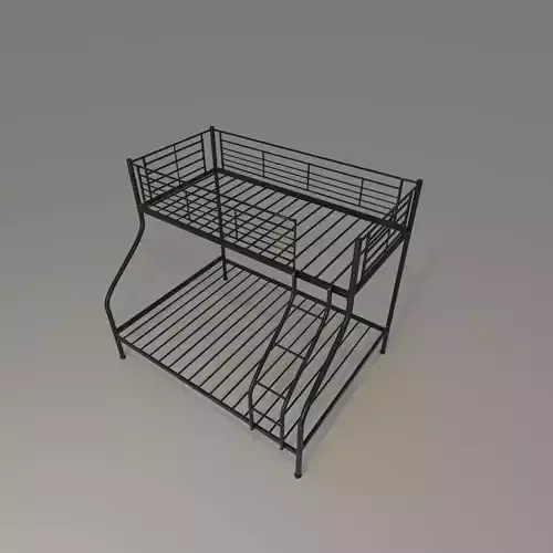 Metal Bunk Bed with Double and Single