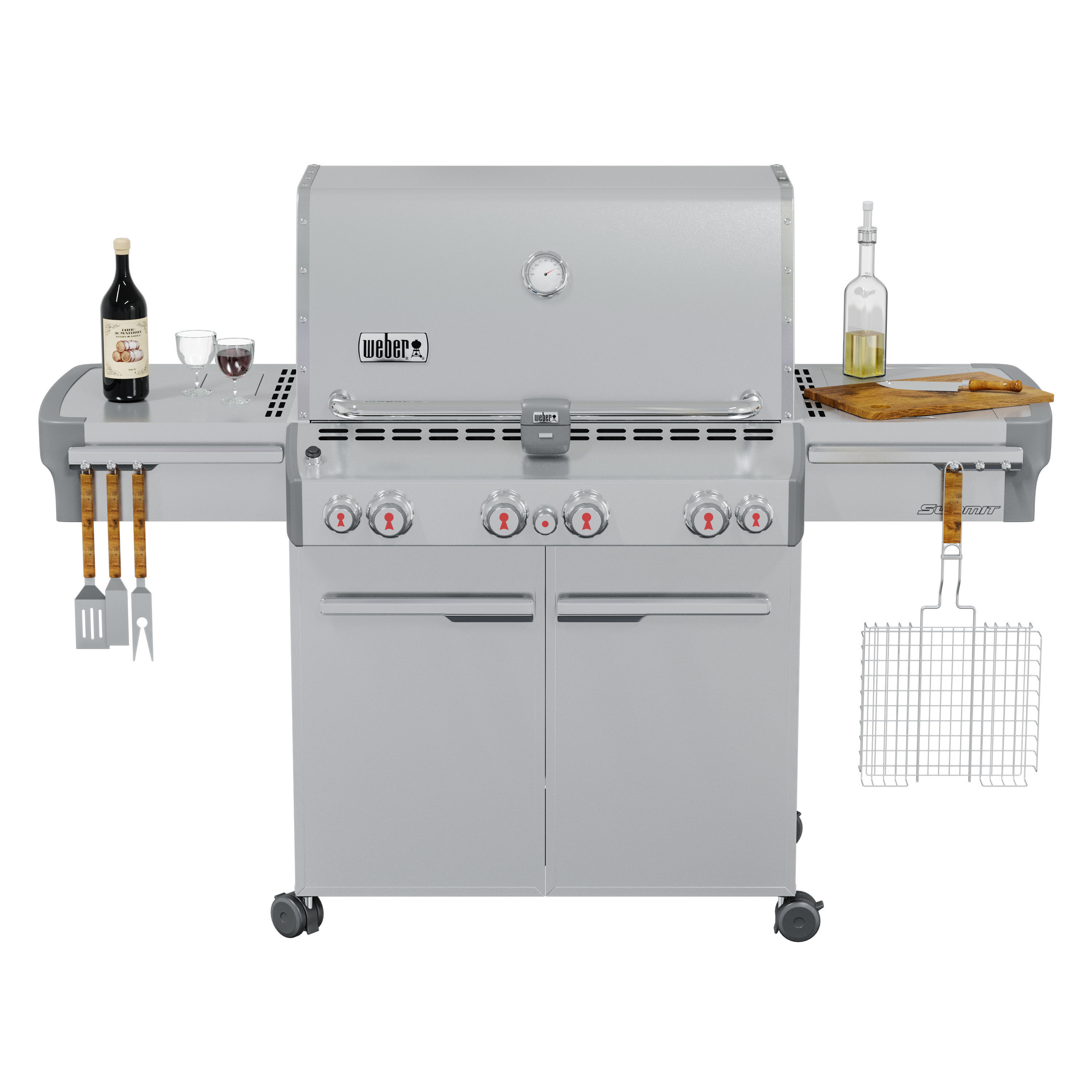 Weber Summit S-470 gas grill 3D model_2