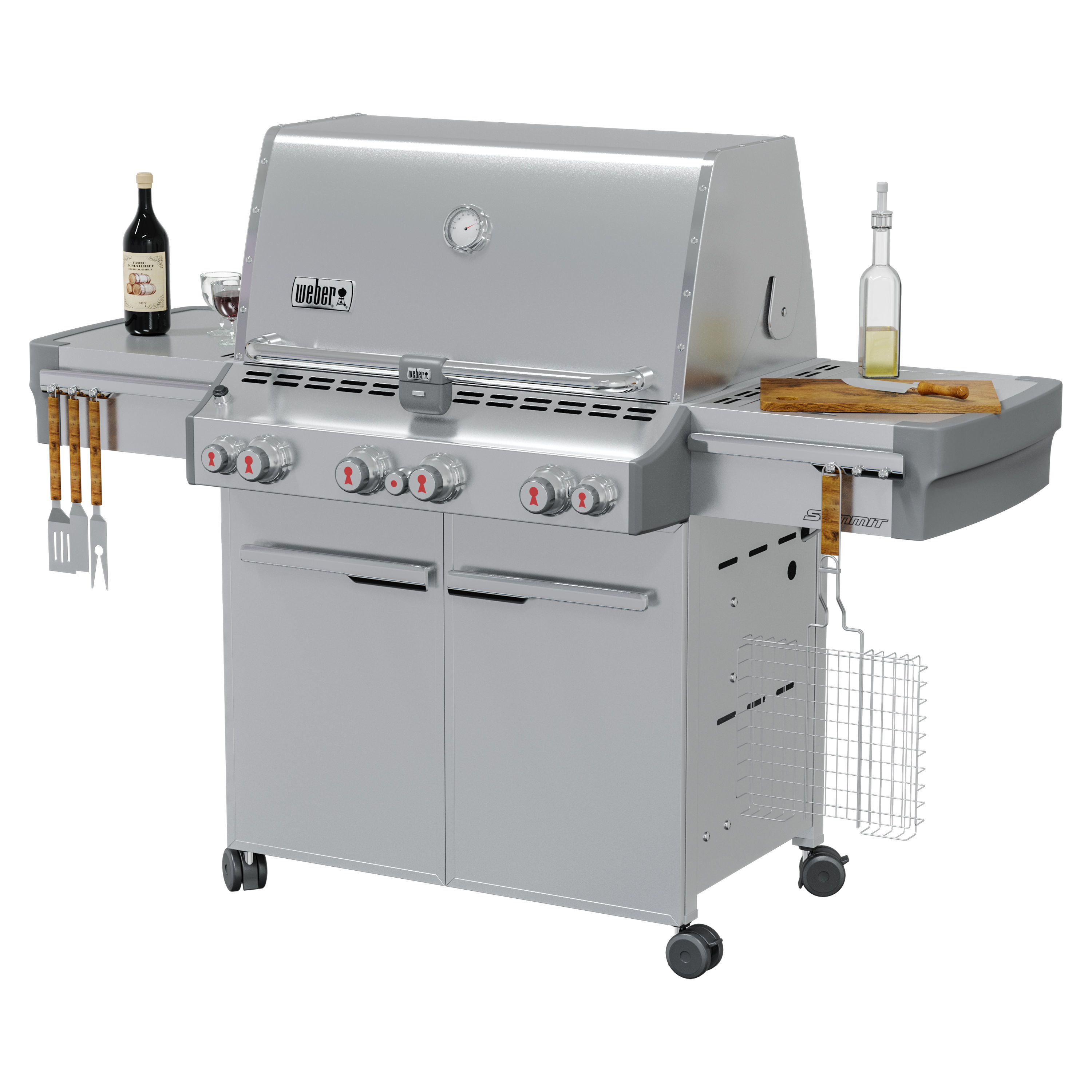 Weber Summit S-470 gas grill 3D model_1