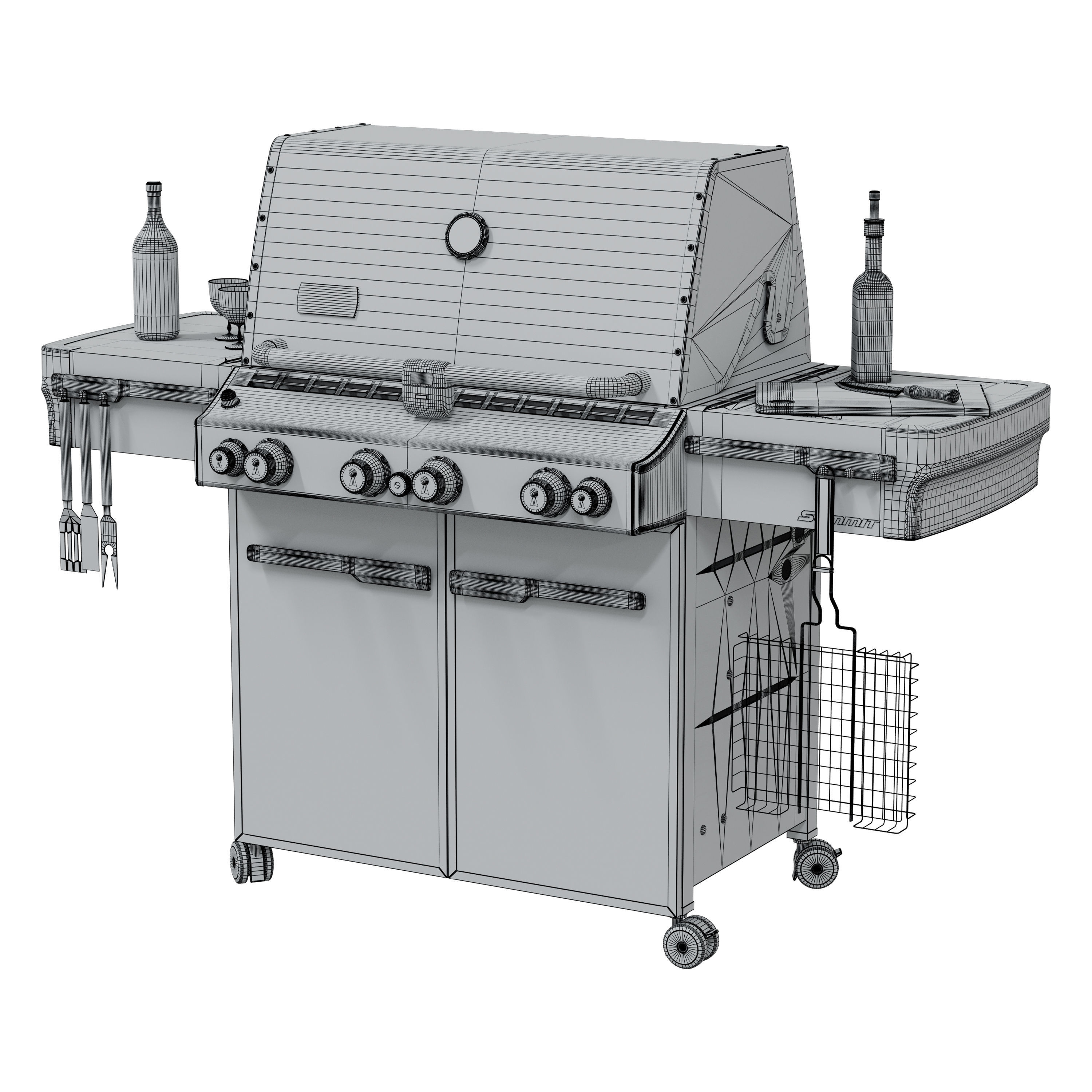 Weber Summit S-470 gas grill 3D model_5