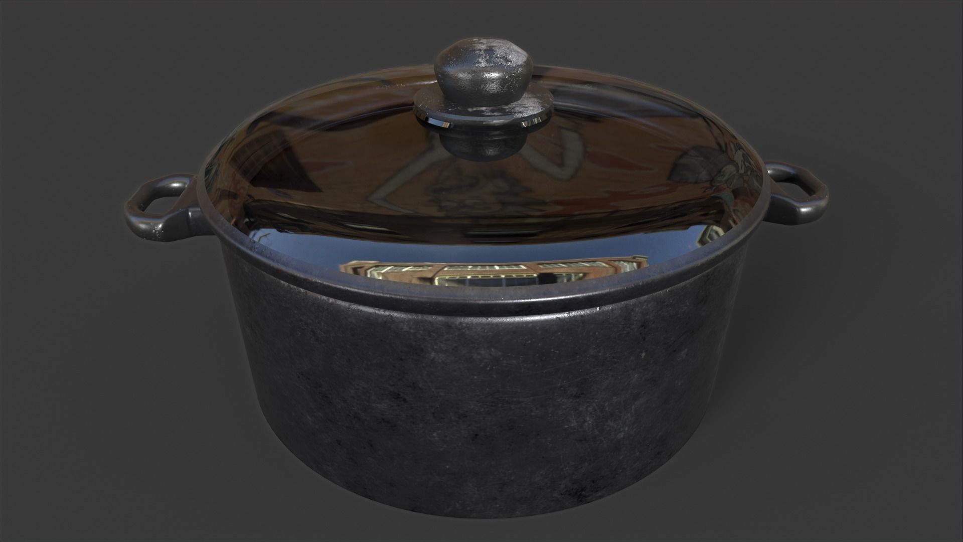 Old Rusty Cooking Pot 3D model_7
