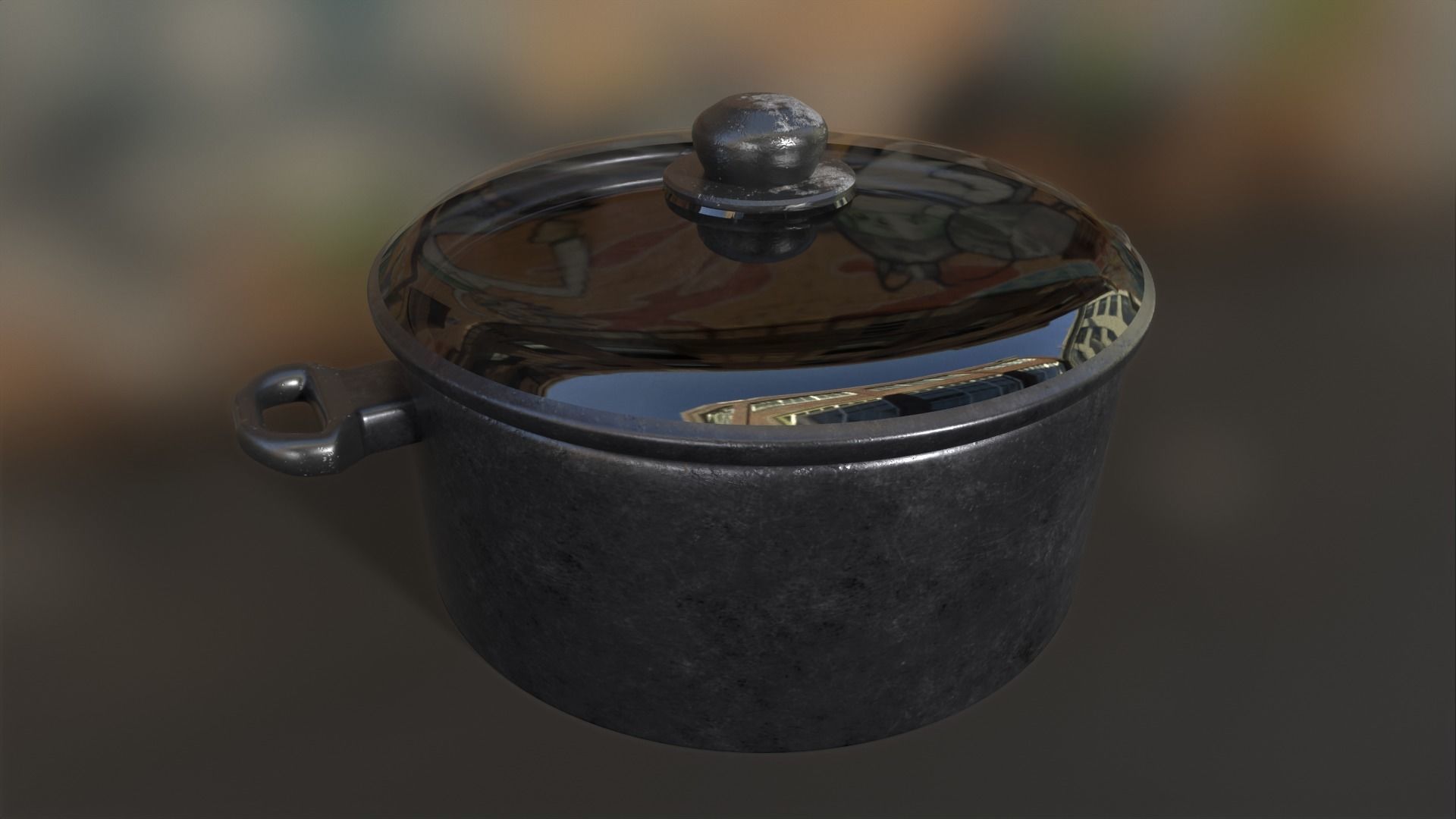 Old Rusty Cooking Pot 3D model_6