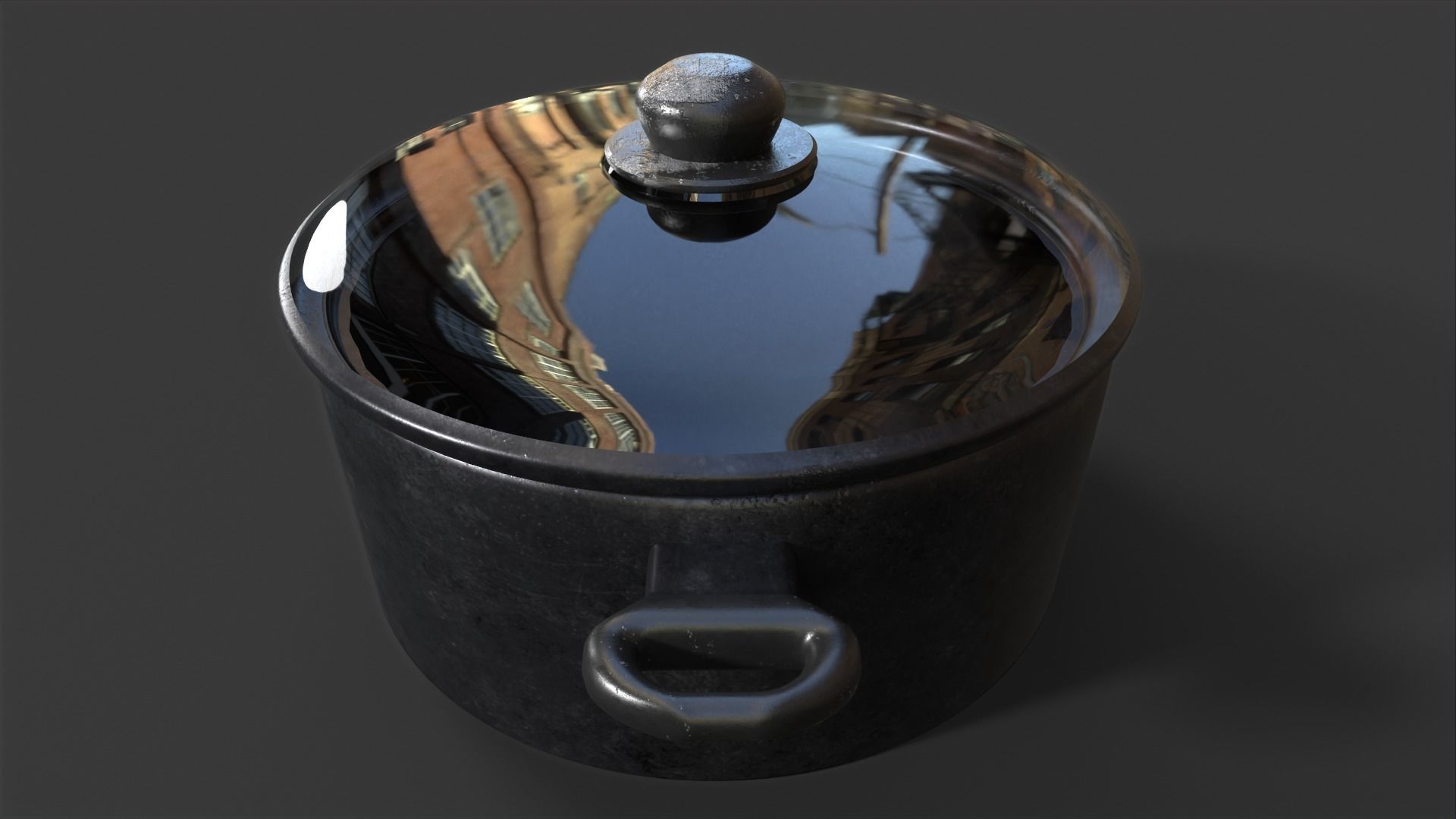 Old Rusty Cooking Pot 3D model_5