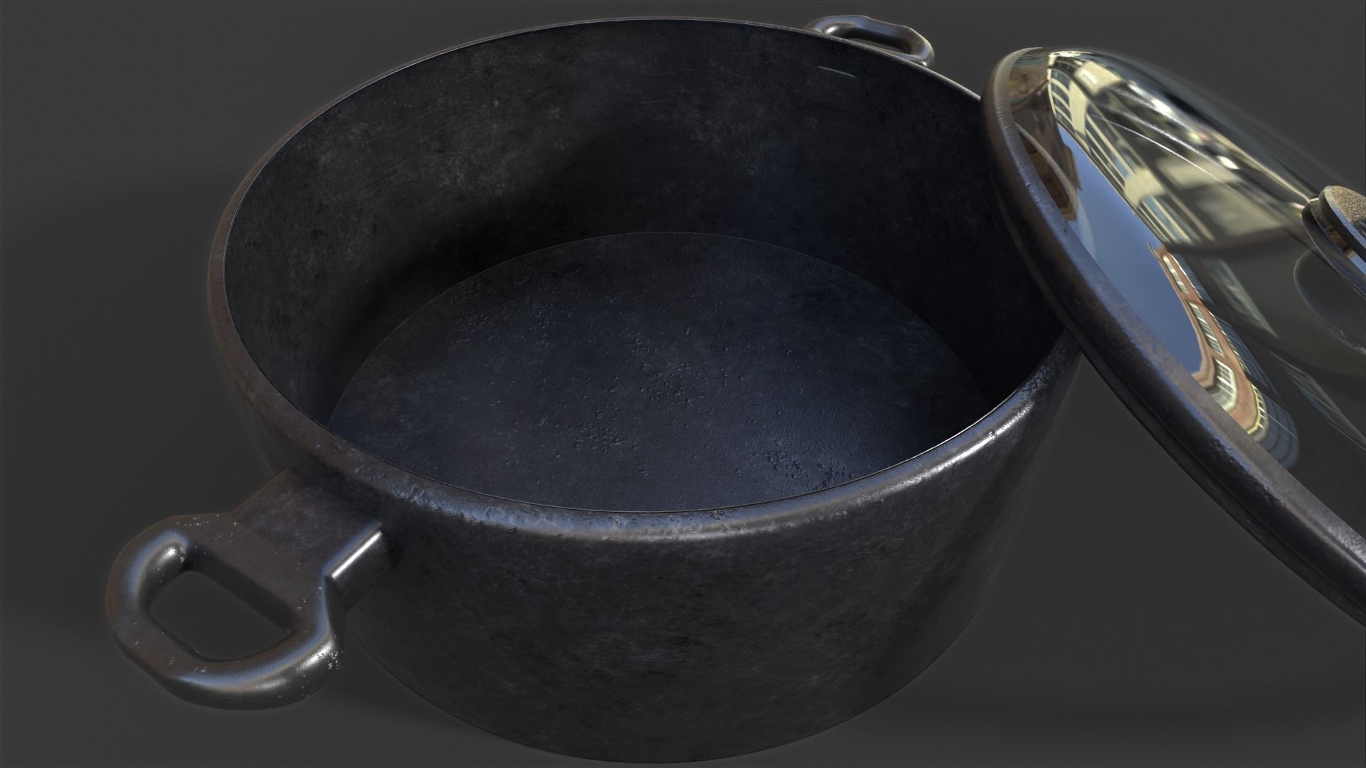 Old Rusty Cooking Pot 3D model_3