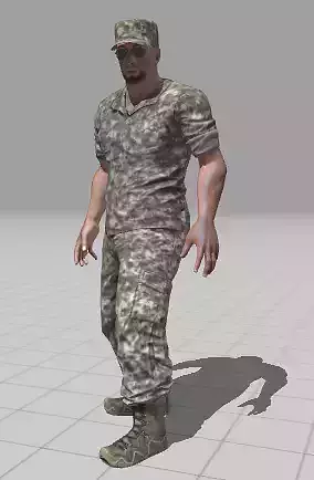 soldier in camouflage