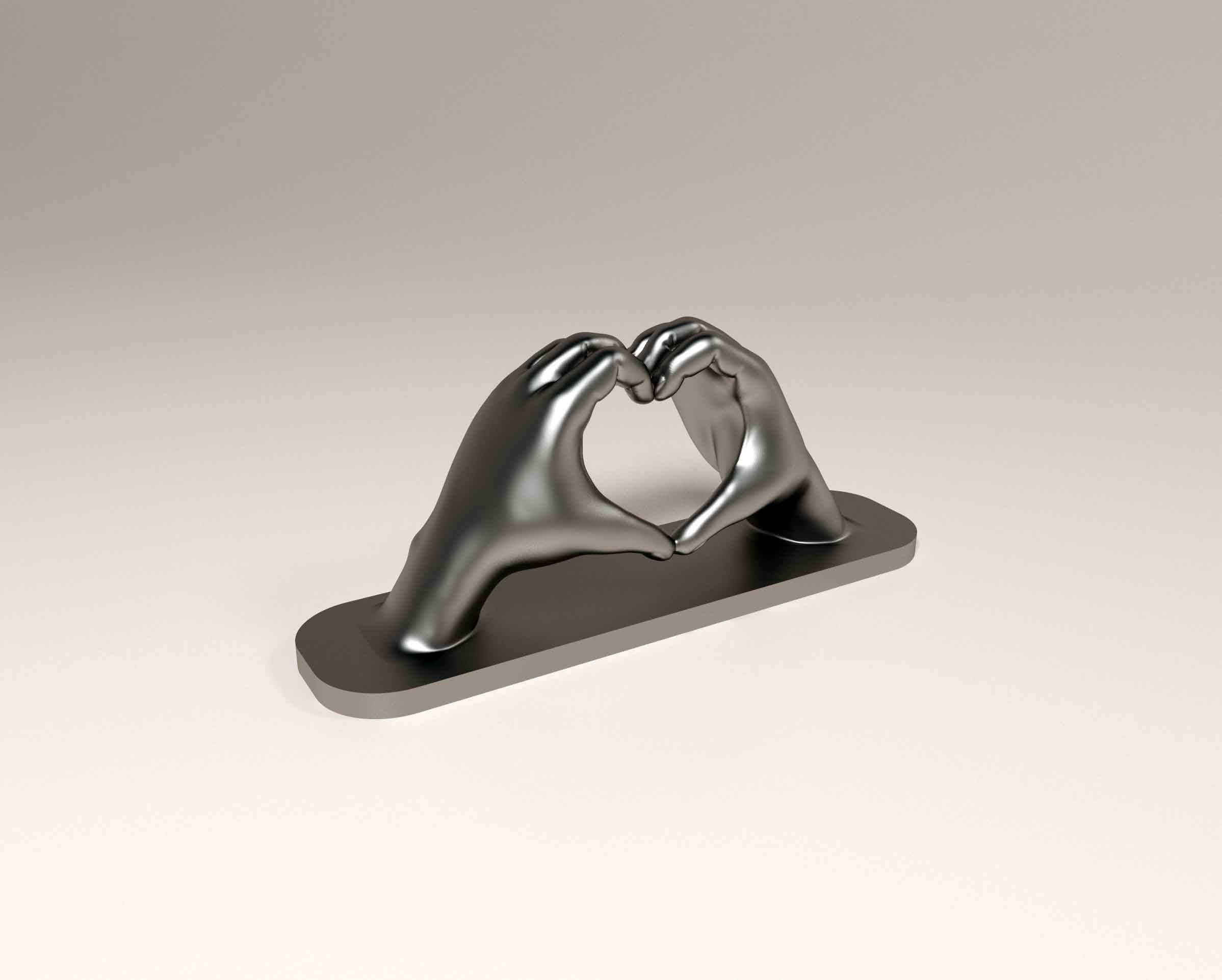 Heart from hands 3D print model_5