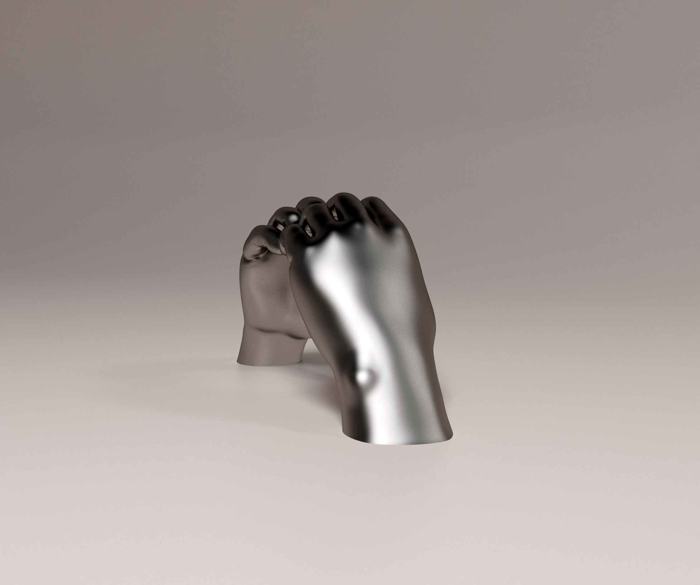 Heart from hands 3D print model_3