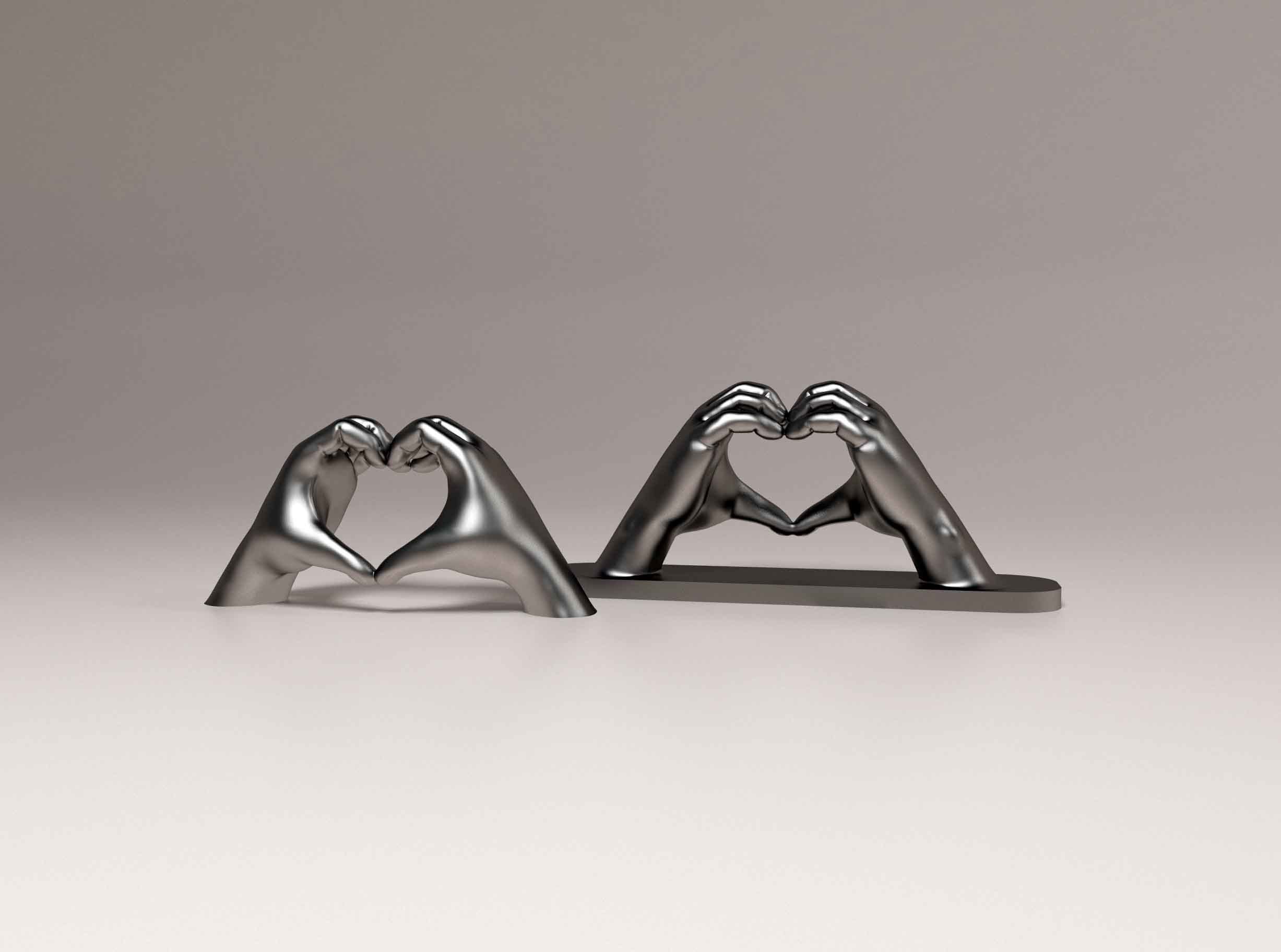 Heart from hands 3D print model_4