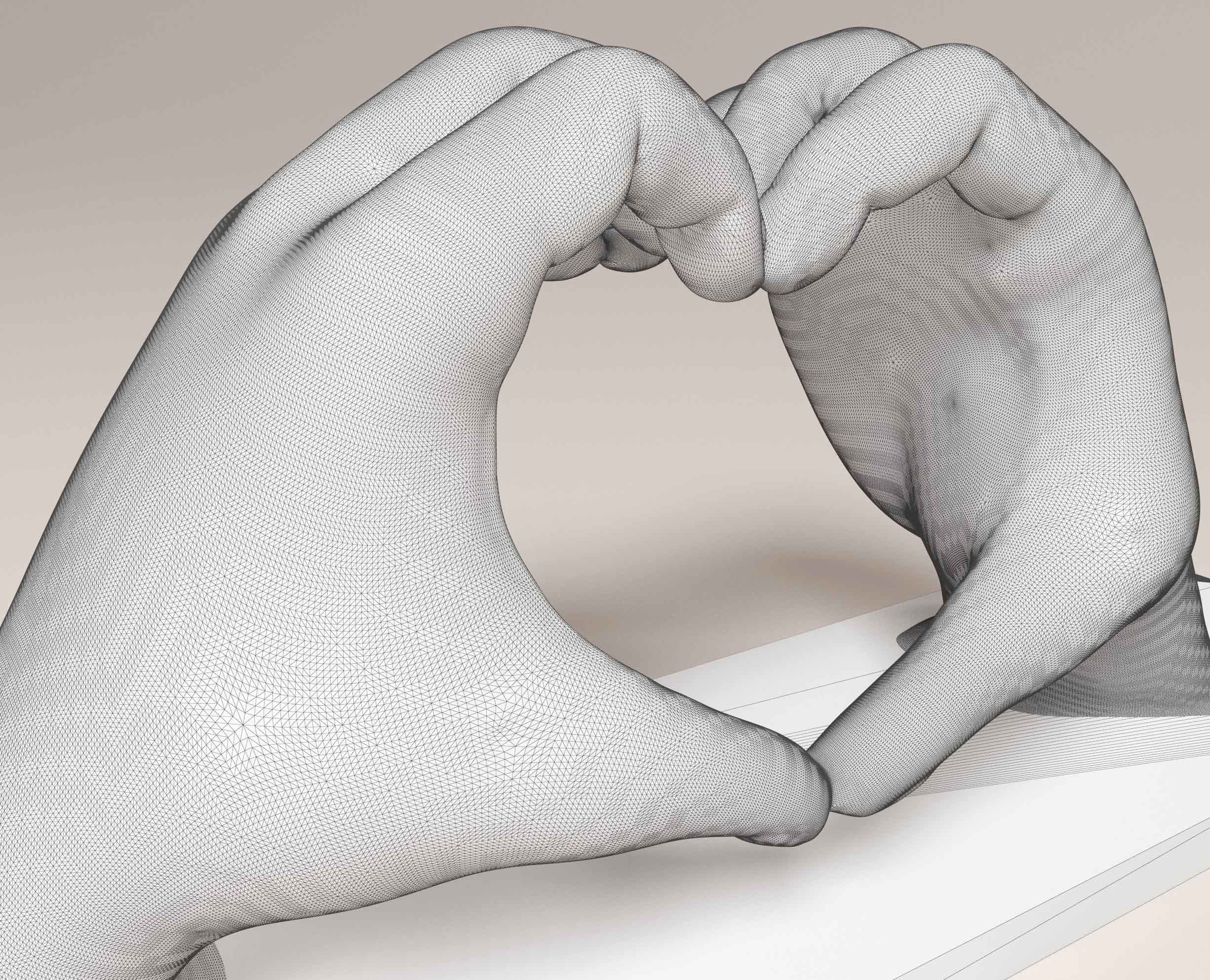 Heart from hands 3D print model_6