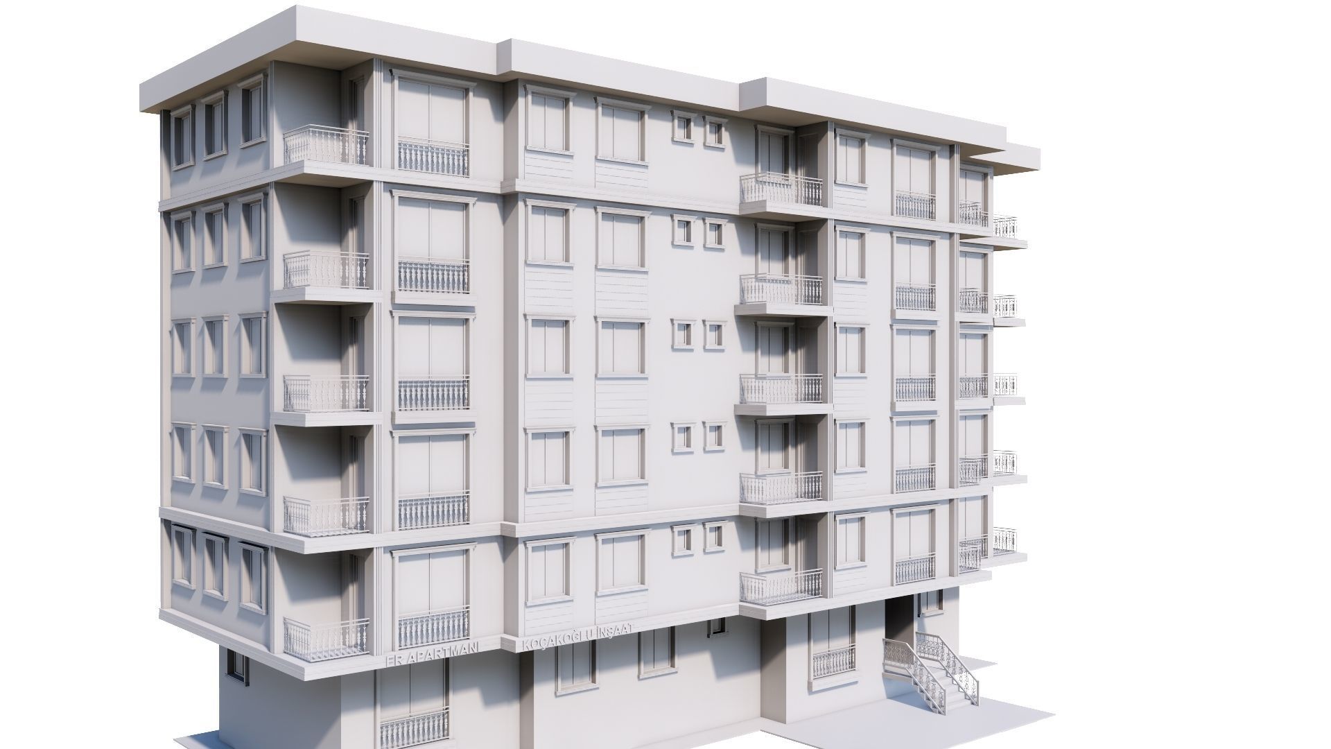 HOUSE 74 Low-poly 3D model_4