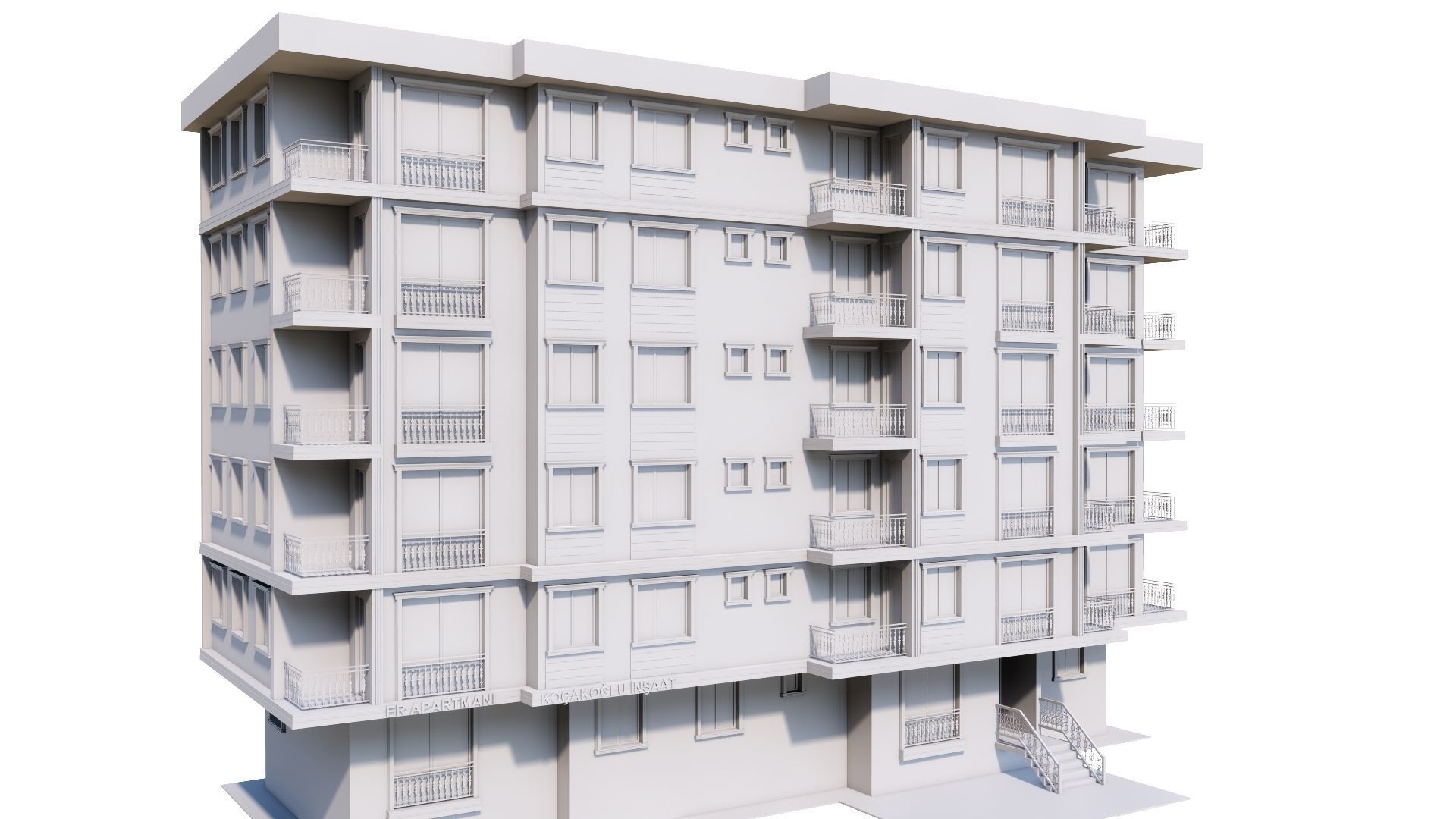 HOUSE 74 Low-poly 3D model_8