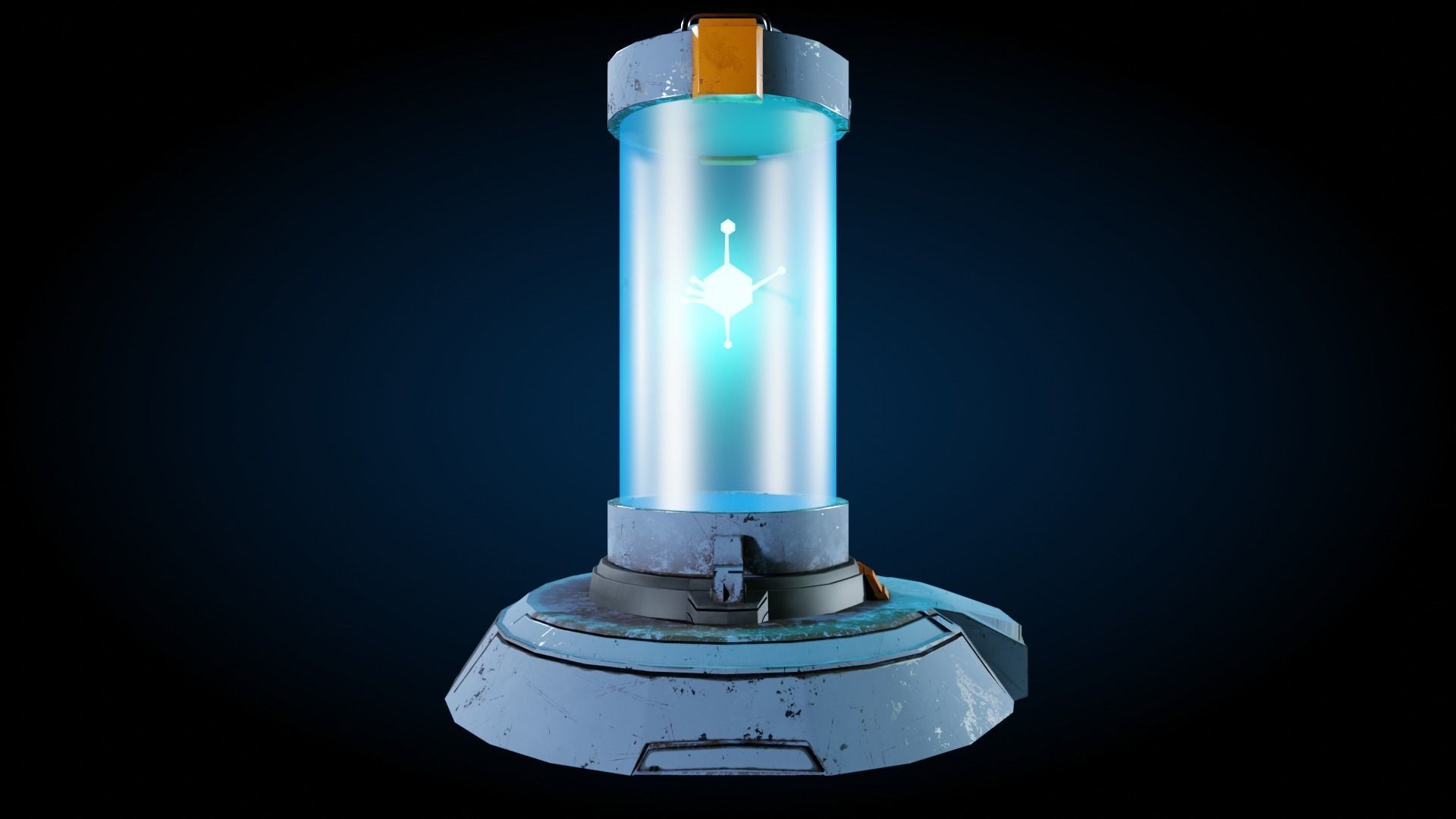 Capsule 3D model Game asset Low-poly 3D model_3