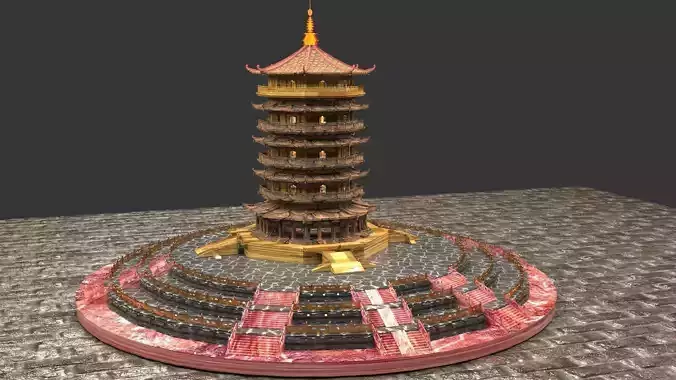 Chinese ancient  tower 