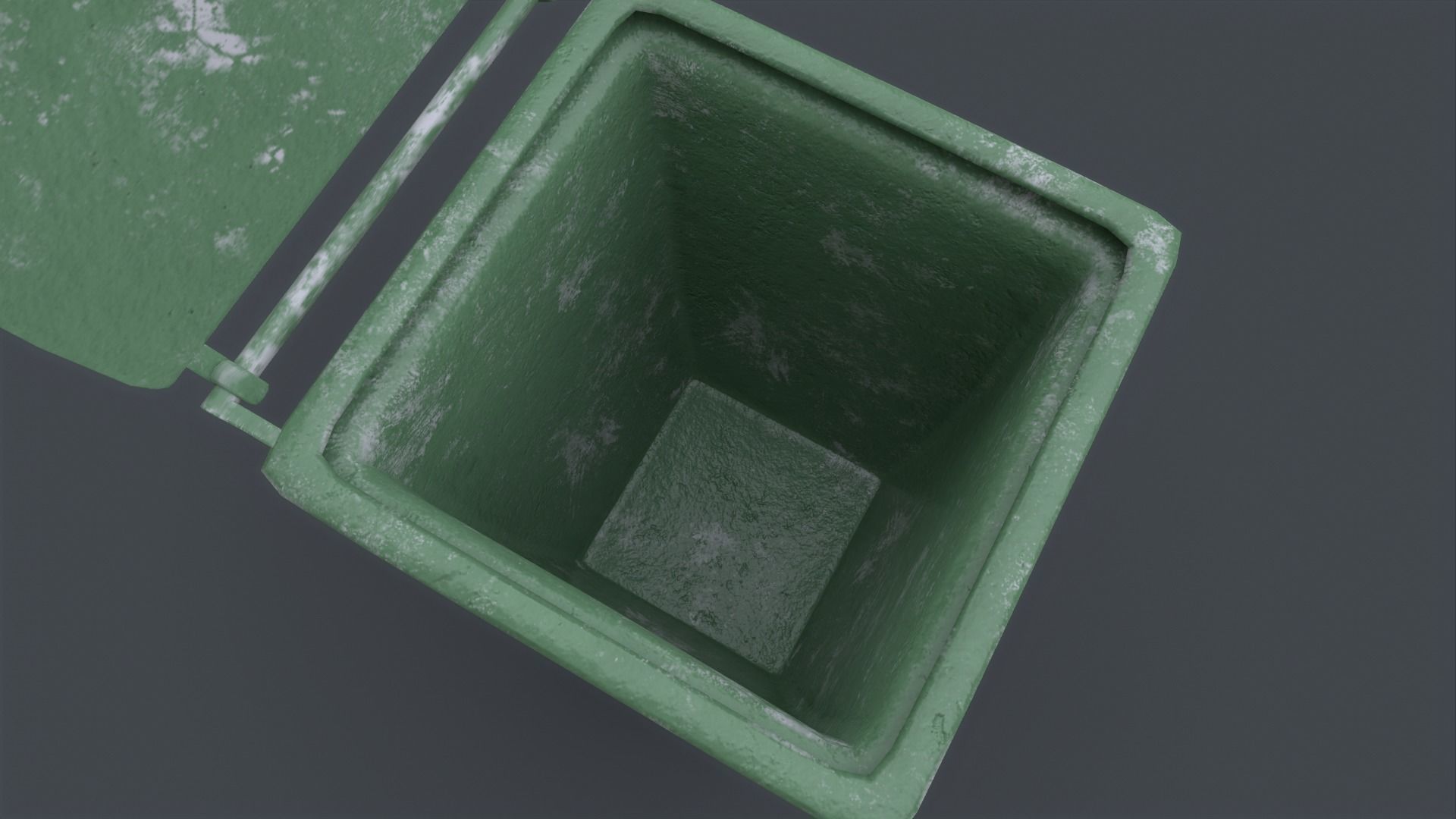 Recycle trash can game ready Low-poly 3D model_8