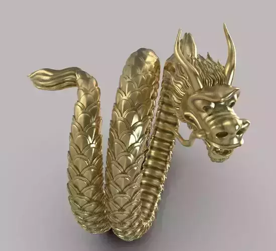Chinese dragon ring textured with scales
