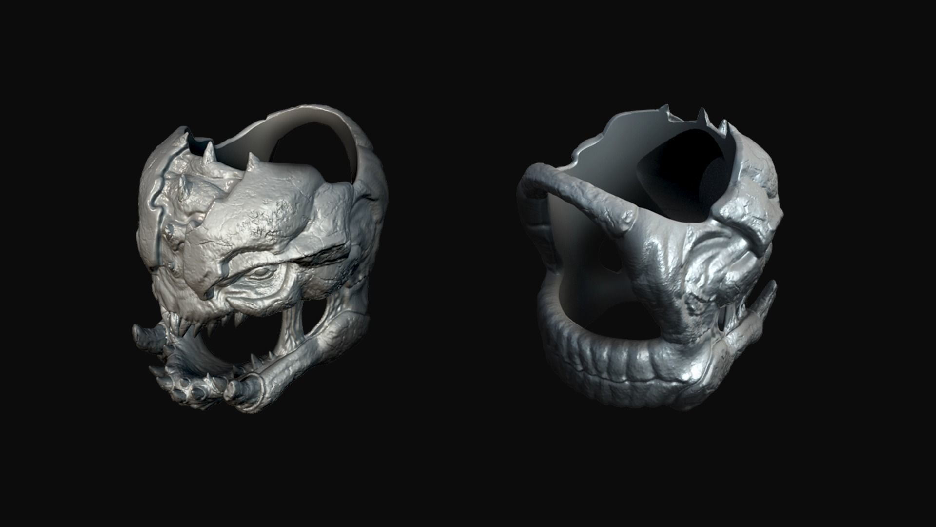 Pinky demon ring 3D print model_3