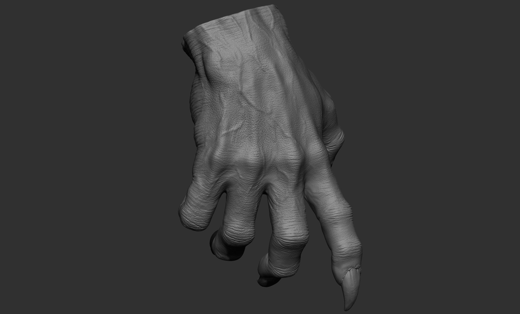 3 Creature hand poses Free 3D model_25