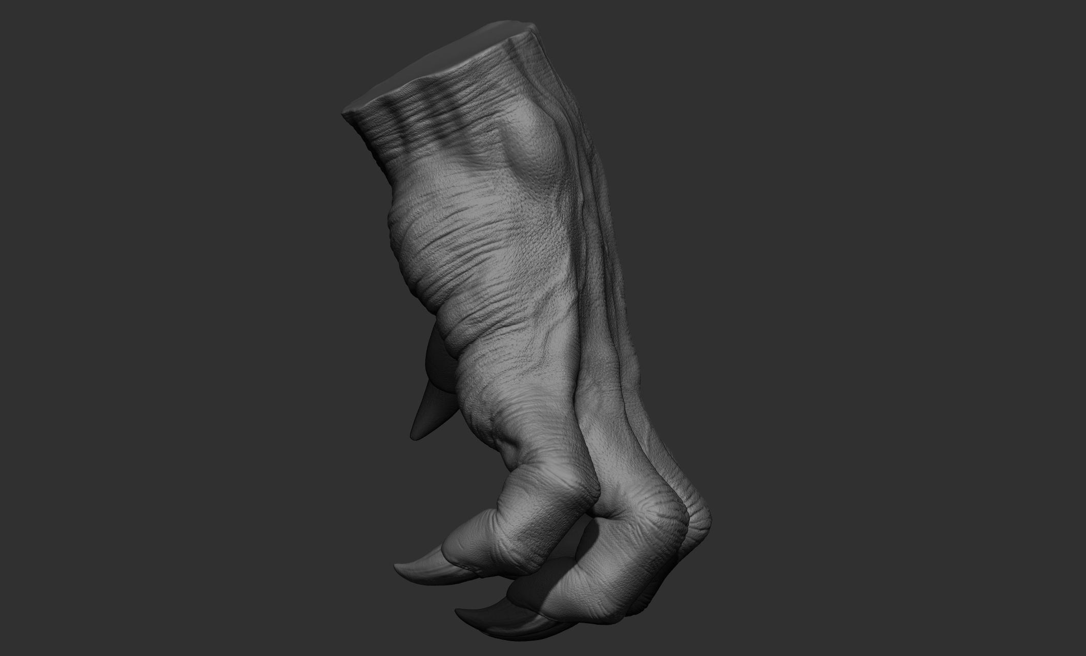 3 Creature hand poses Free 3D model_9