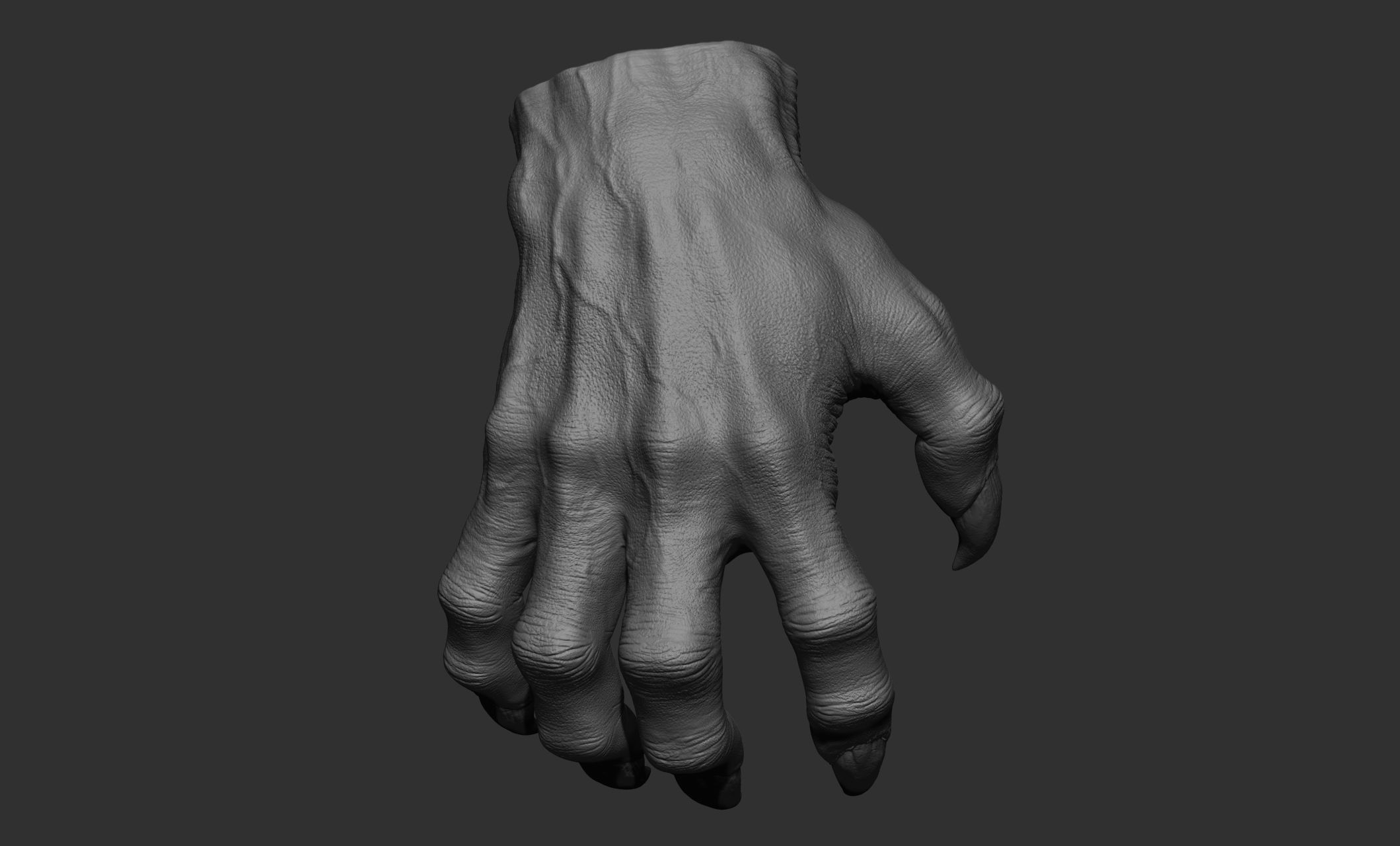 3 Creature hand poses Free 3D model_13
