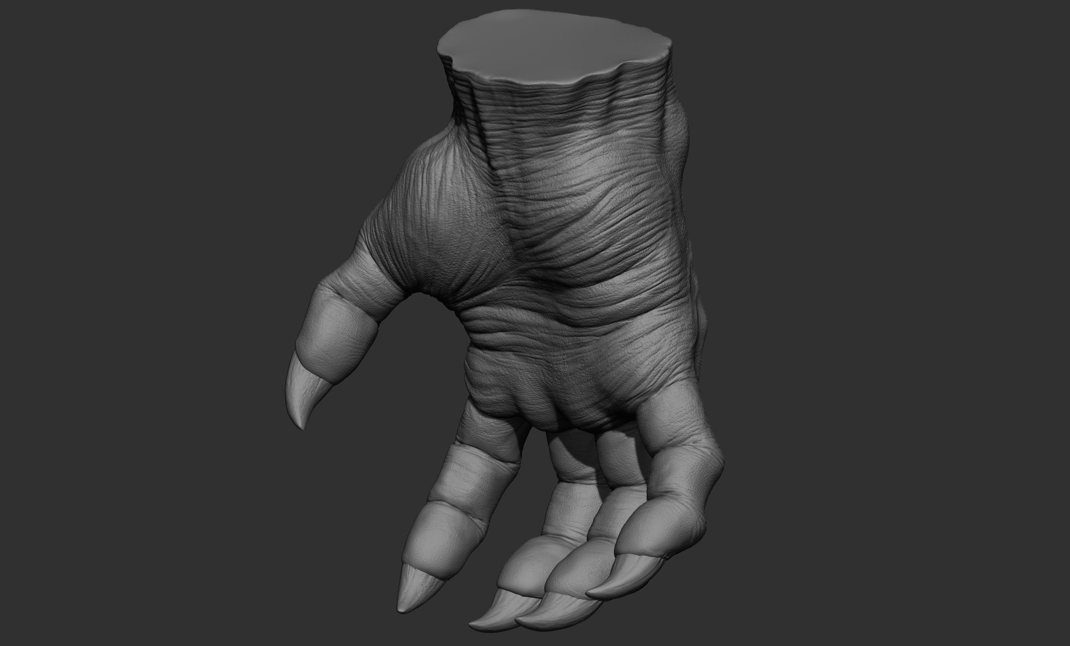 3 Creature hand poses Free 3D model_17
