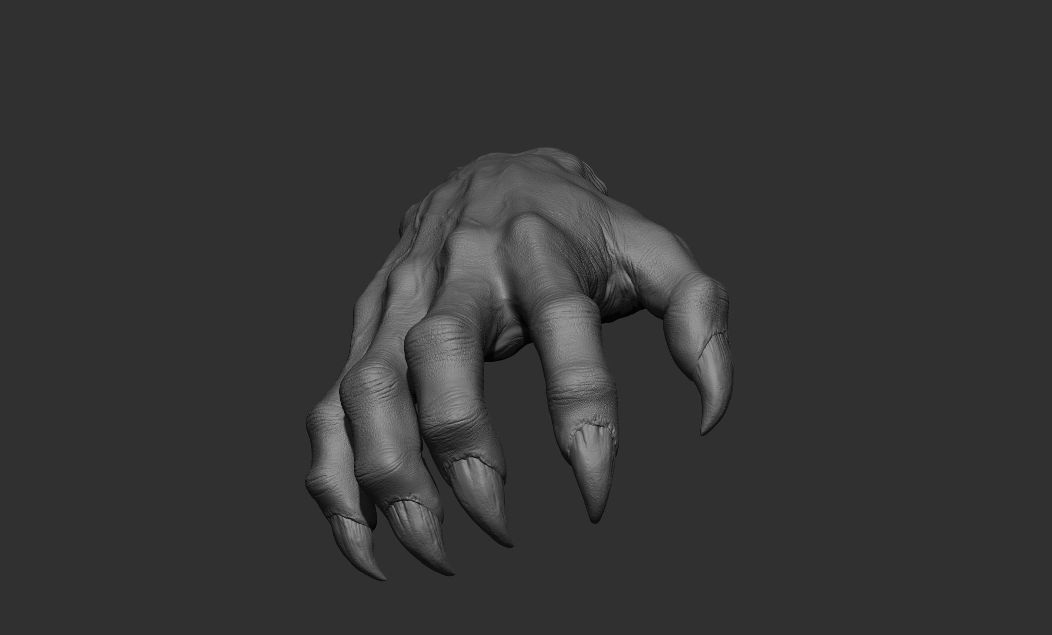 3 Creature hand poses Free 3D model_20
