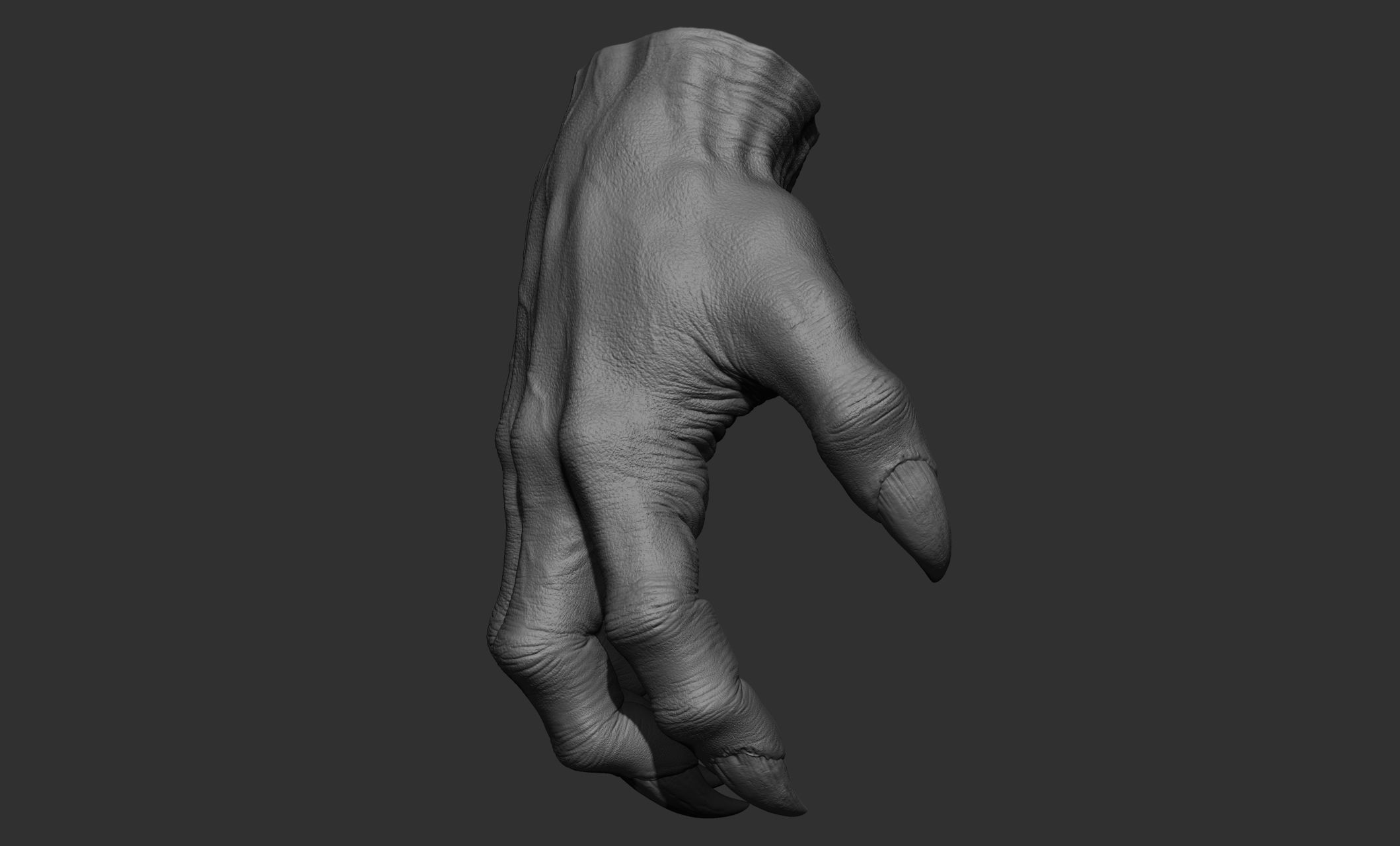 3 Creature hand poses Free 3D model_14