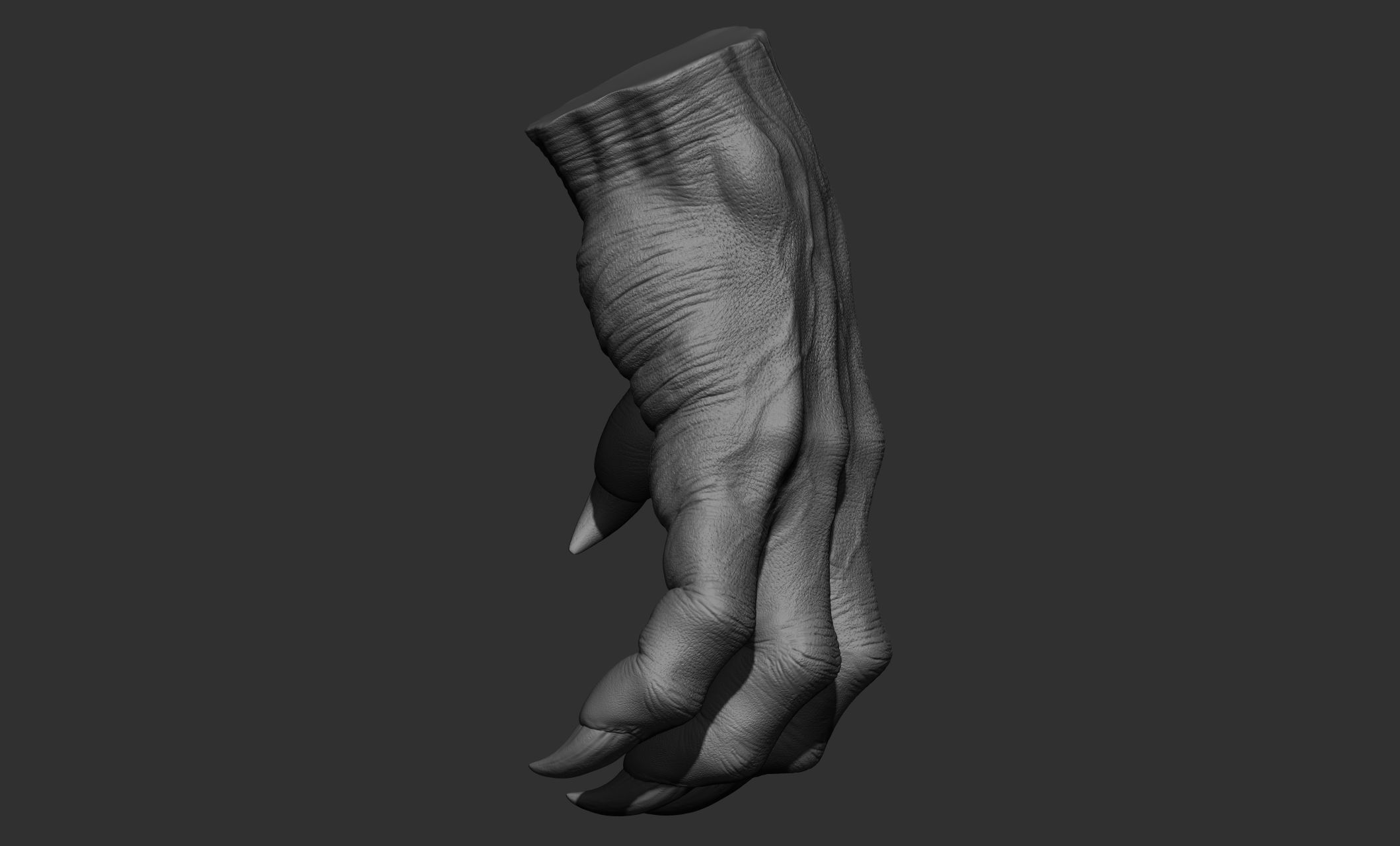 3 Creature hand poses Free 3D model_18