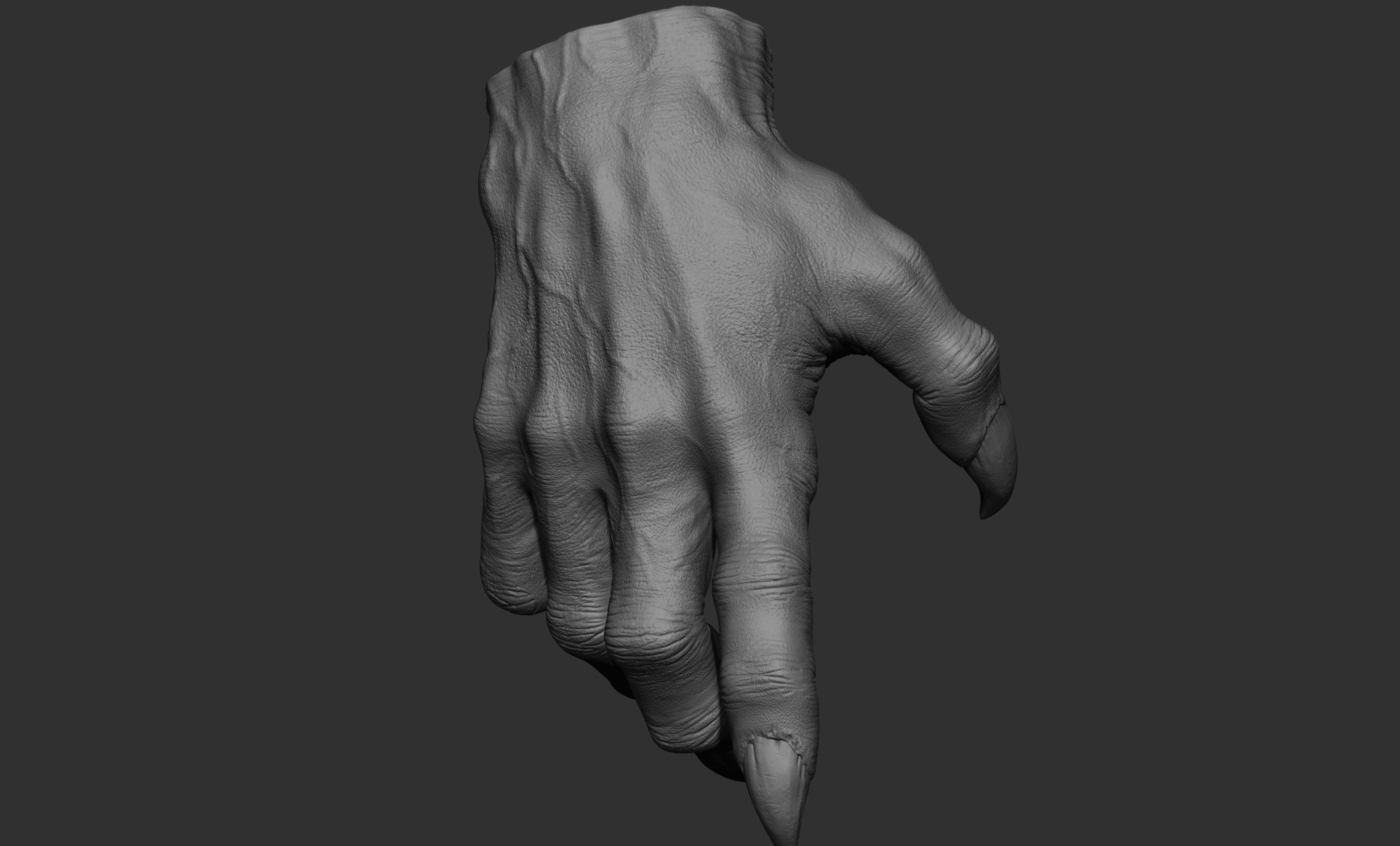3 Creature hand poses Free 3D model_26