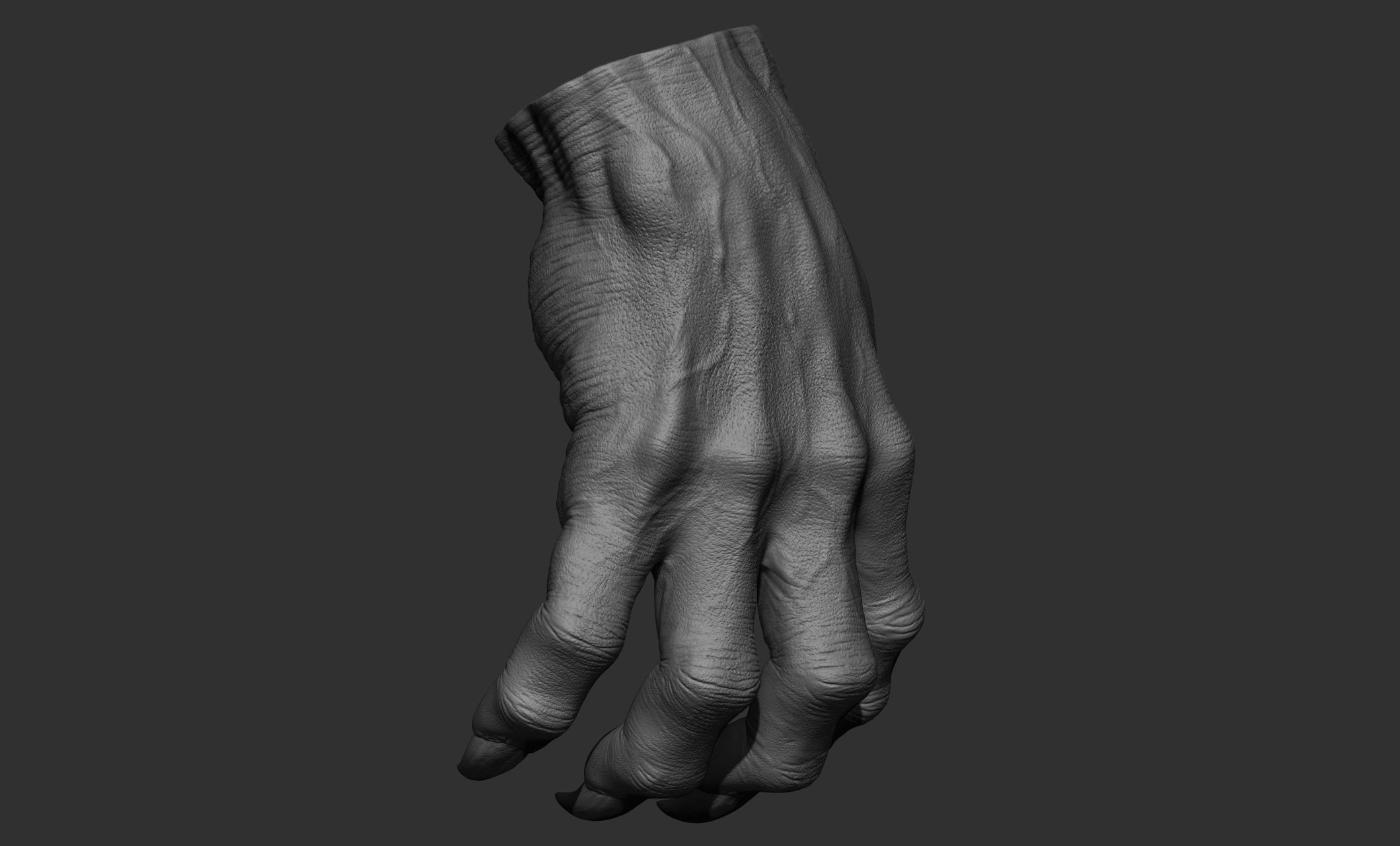 3 Creature hand poses Free 3D model_19