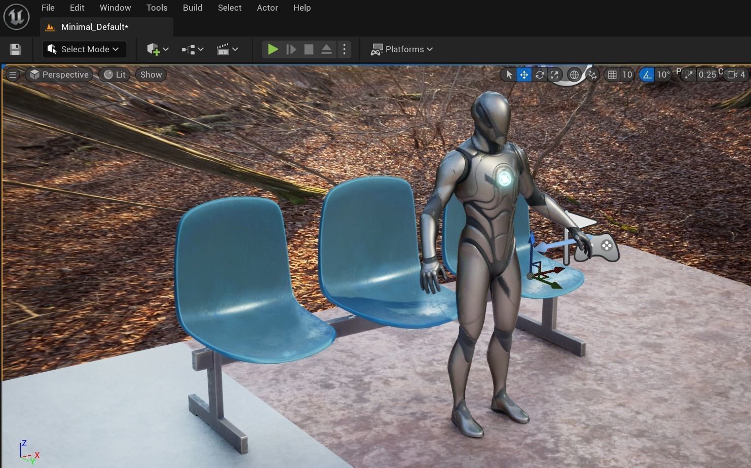 Chair01 three plastic seats Free 3D model_9