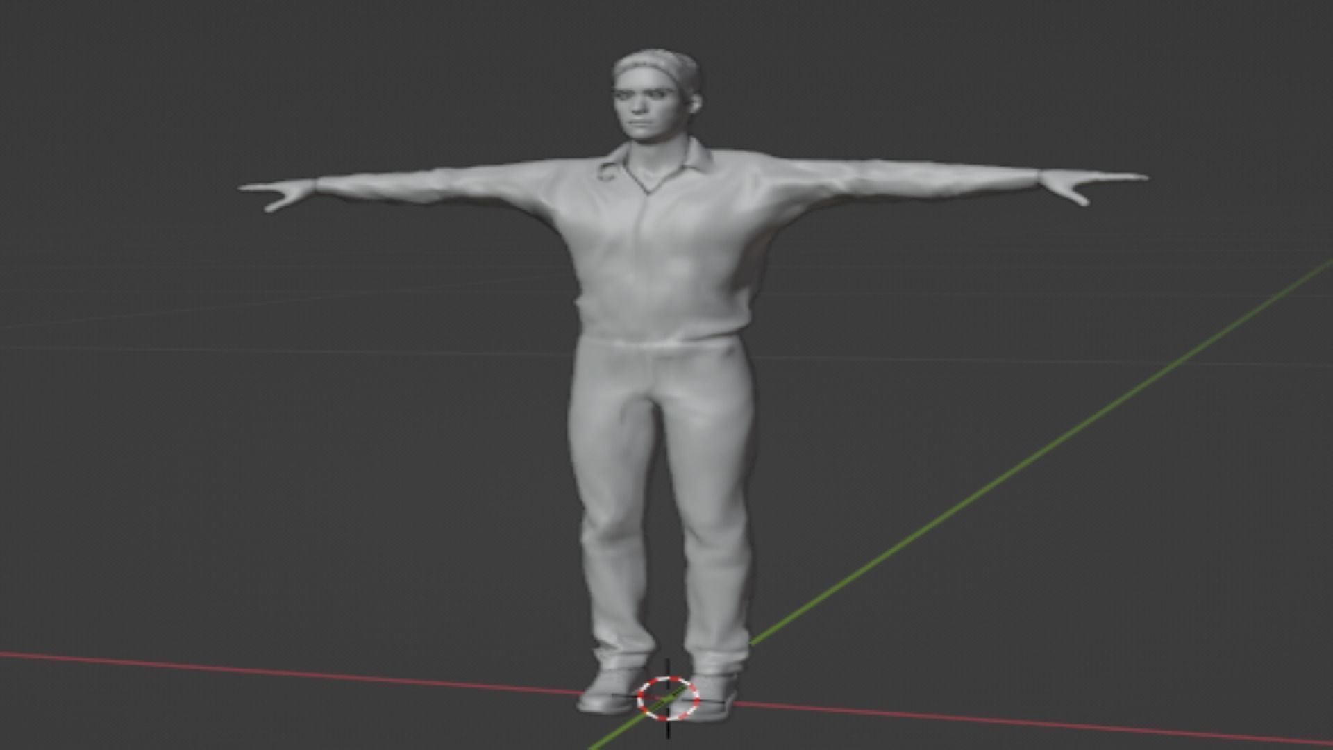 human man in jeans and shirt Low-poly 3D model_6