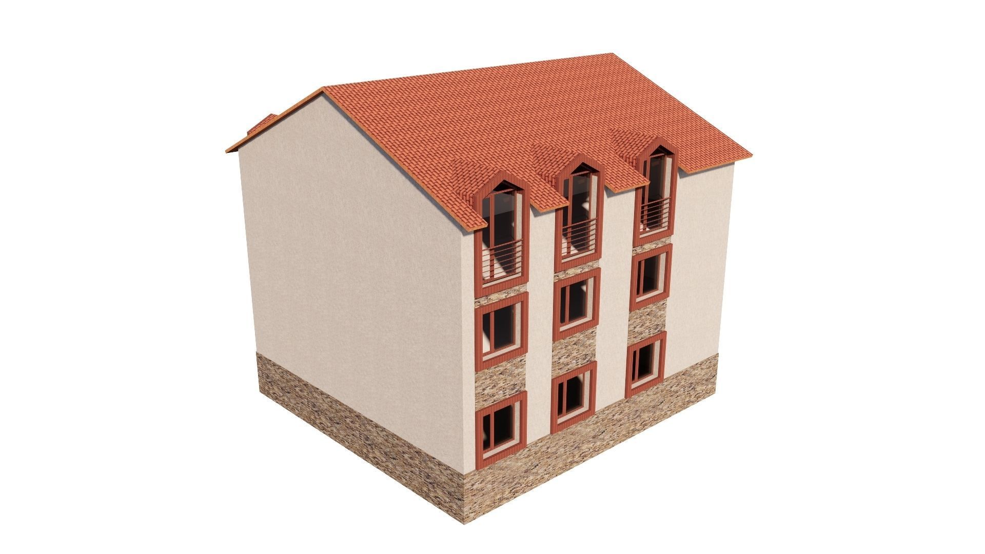 HOUSE 80 Low-poly 3D model_23